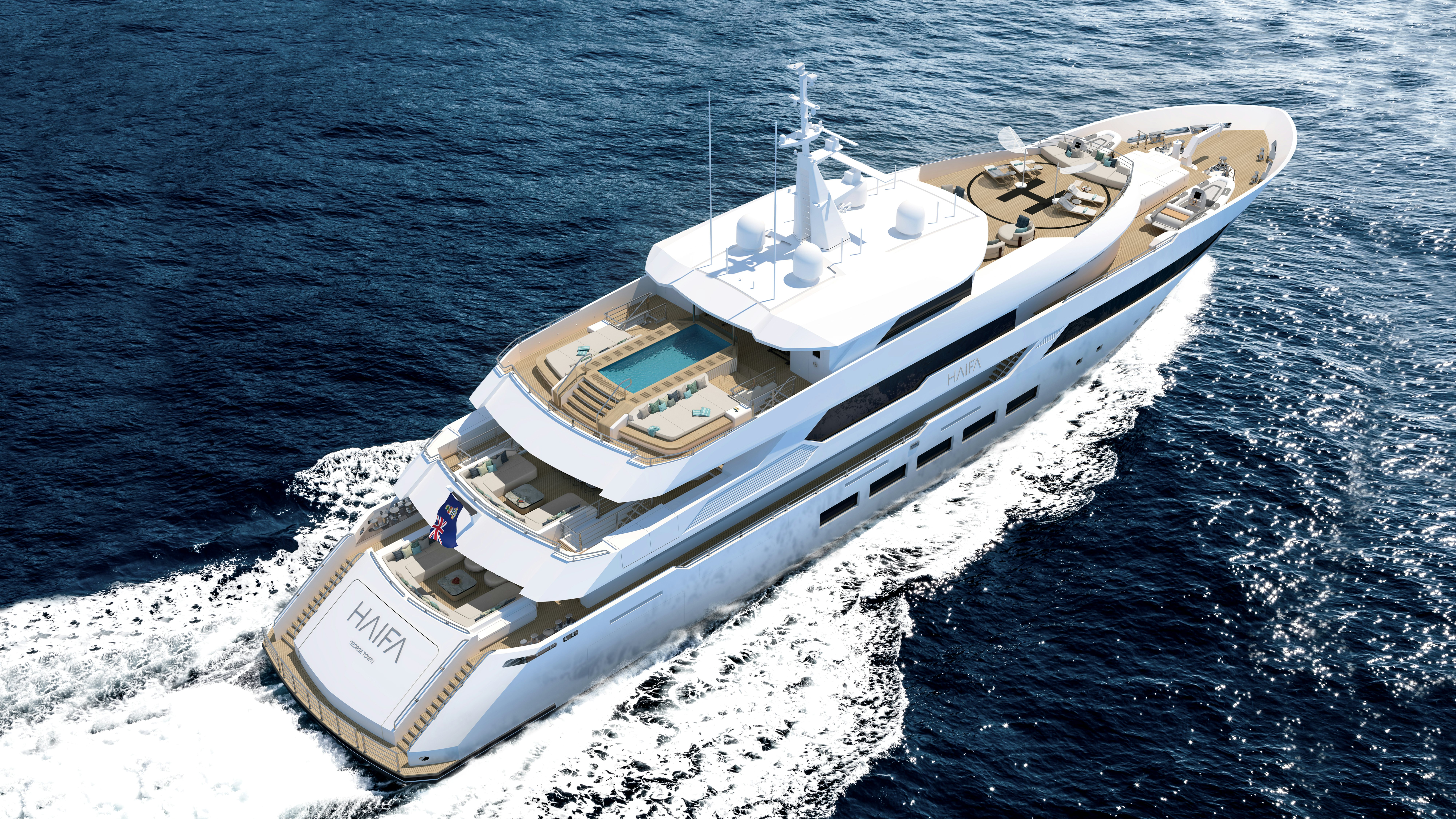 a boat on the water aboard AEGEAN 66M Yacht for Sale