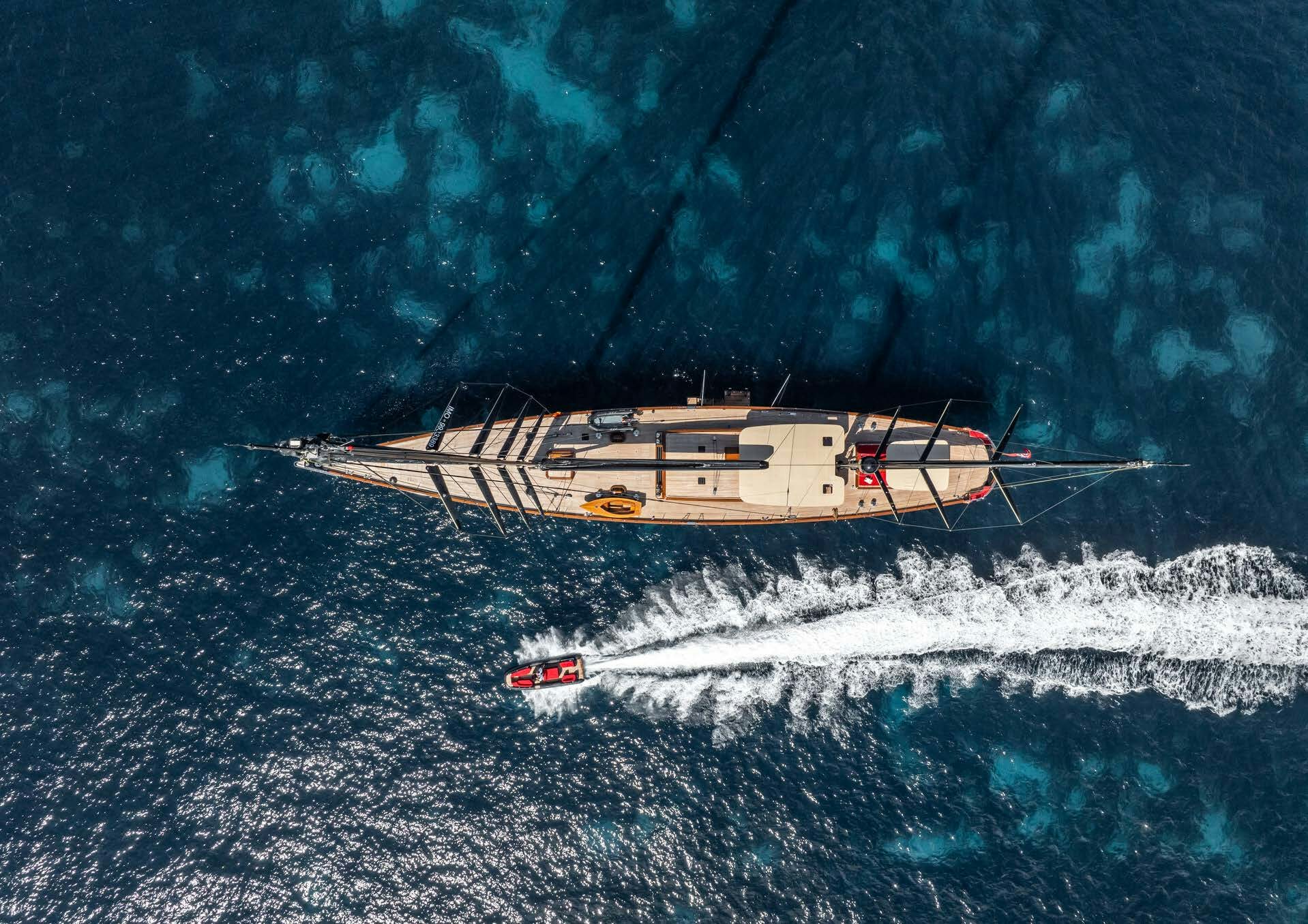 a boat in the water aboard MAXIMUS Yacht for Charter