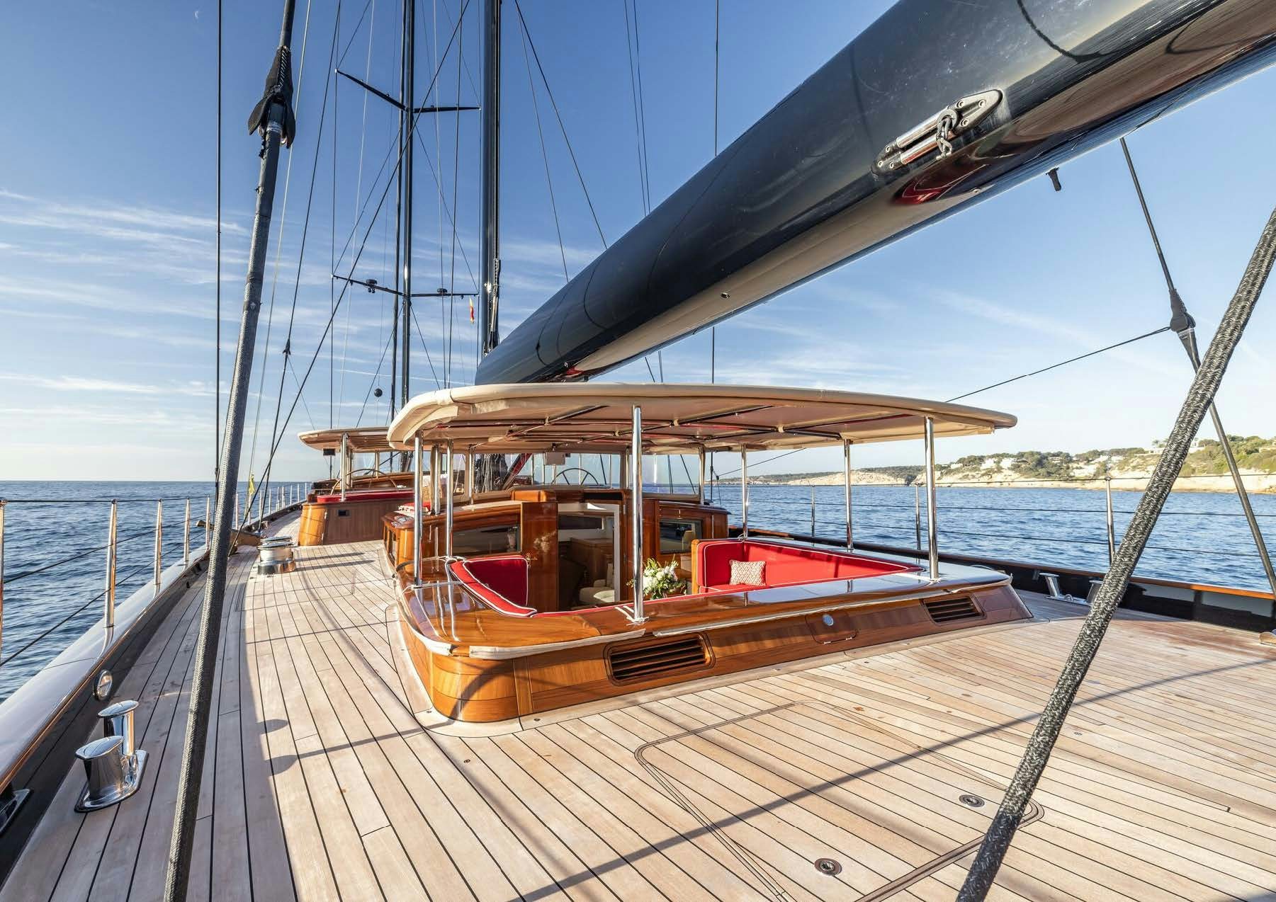 a boat on the water aboard MAXIMUS Yacht for Charter