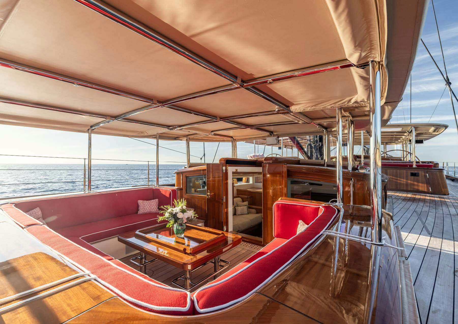 a boat on the water aboard MAXIMUS Yacht for Charter