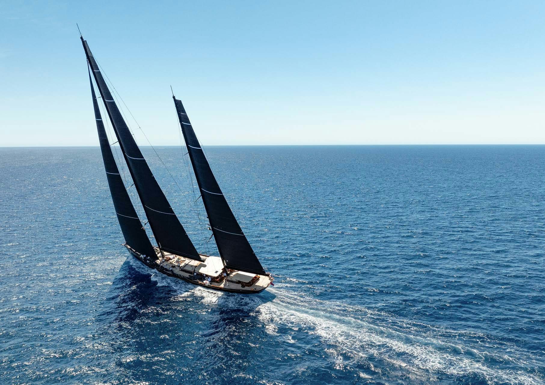 a sailboat on the water aboard MAXIMUS Yacht for Charter
