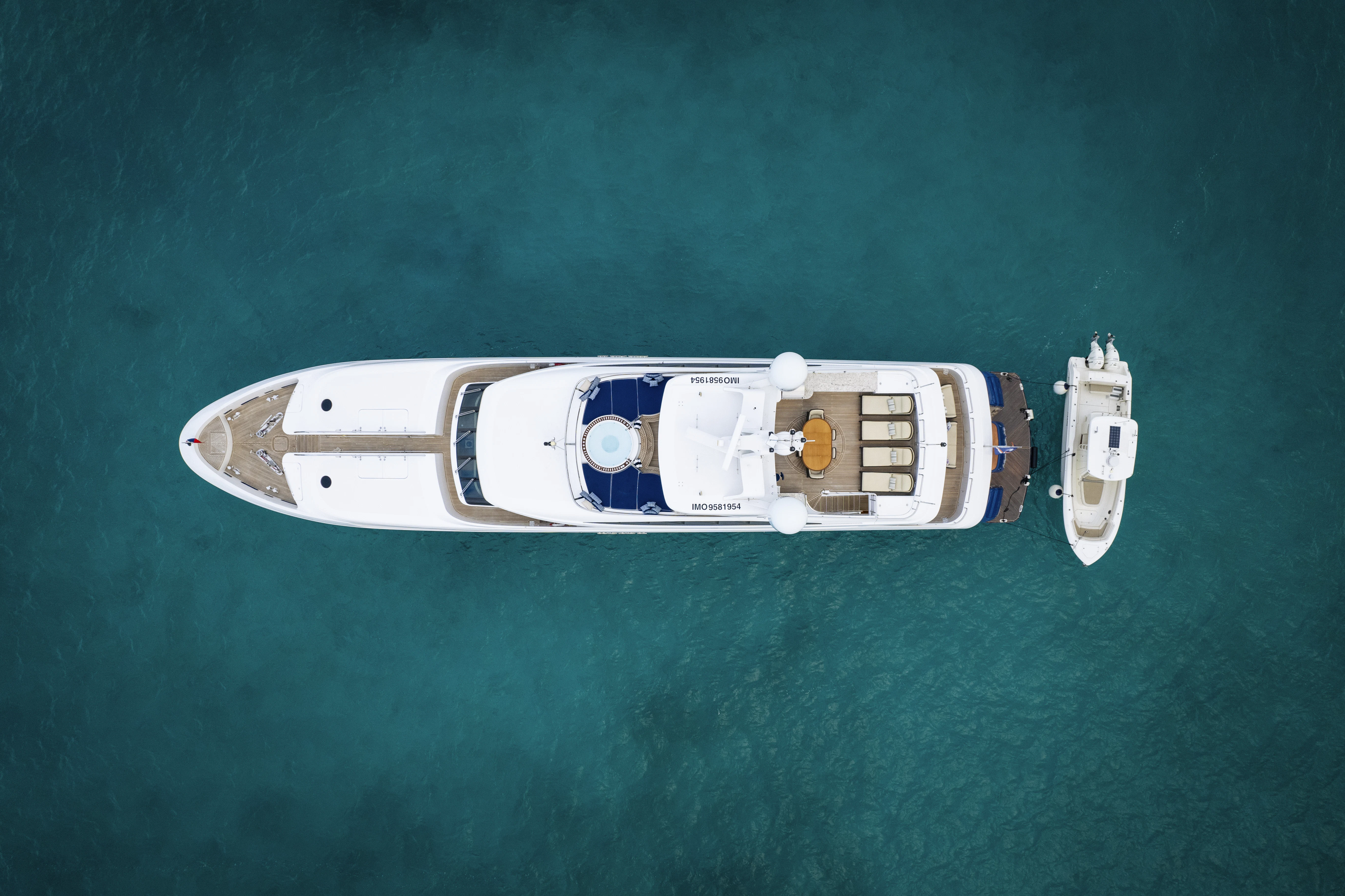a white and silver object aboard DUCHESS Yacht for Sale