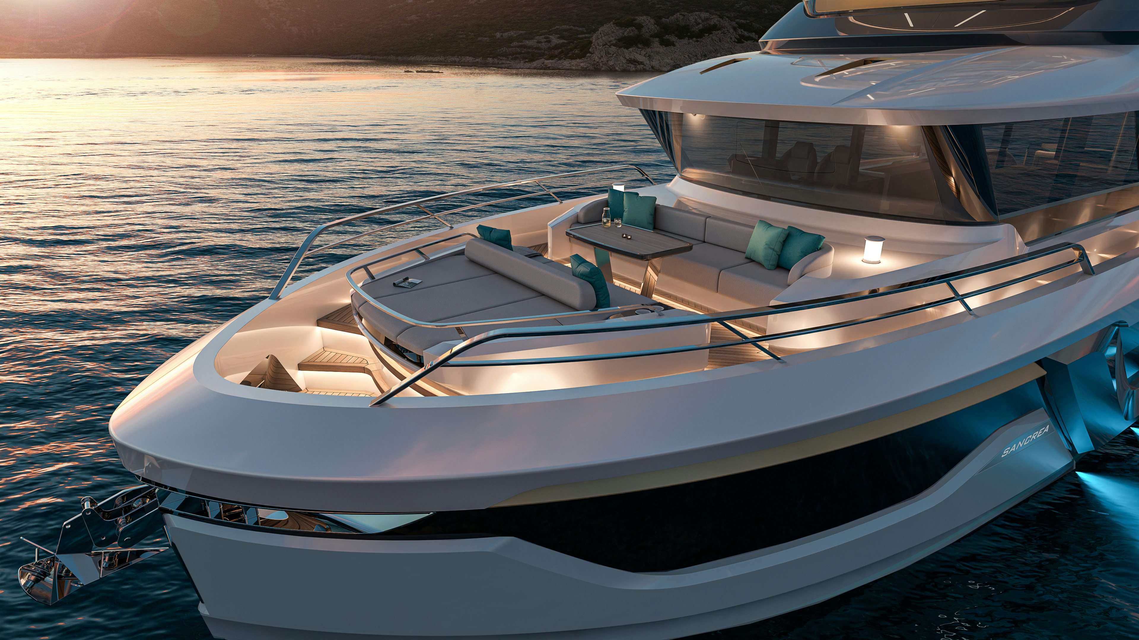 a boat on the water aboard SANCREA 70 Yacht for Sale