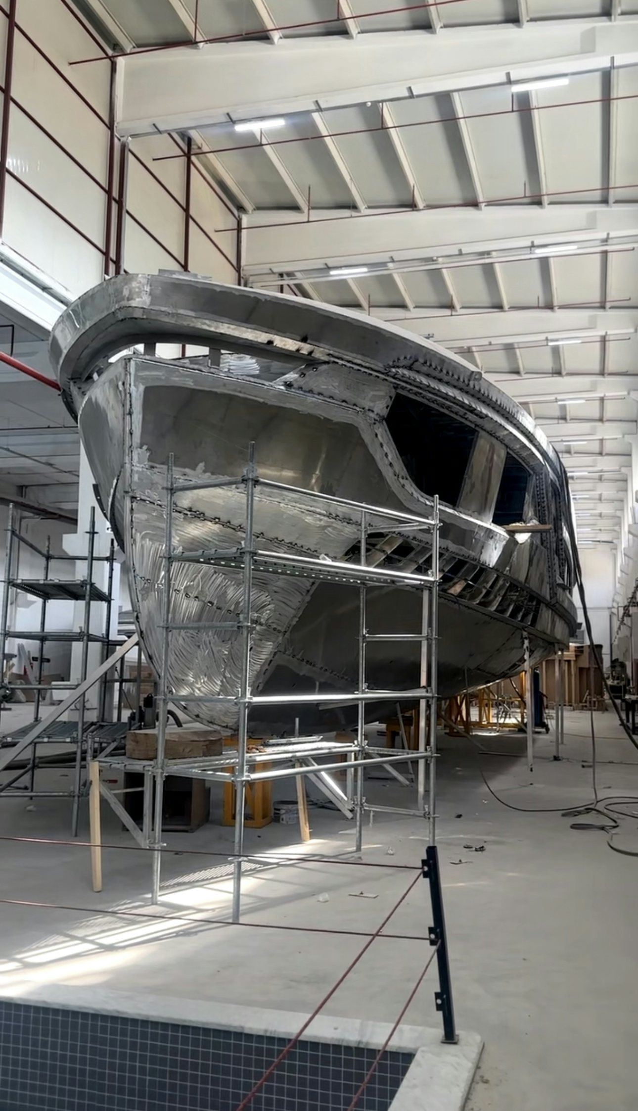 a large metal machine aboard SANCREA 70 Yacht for Sale