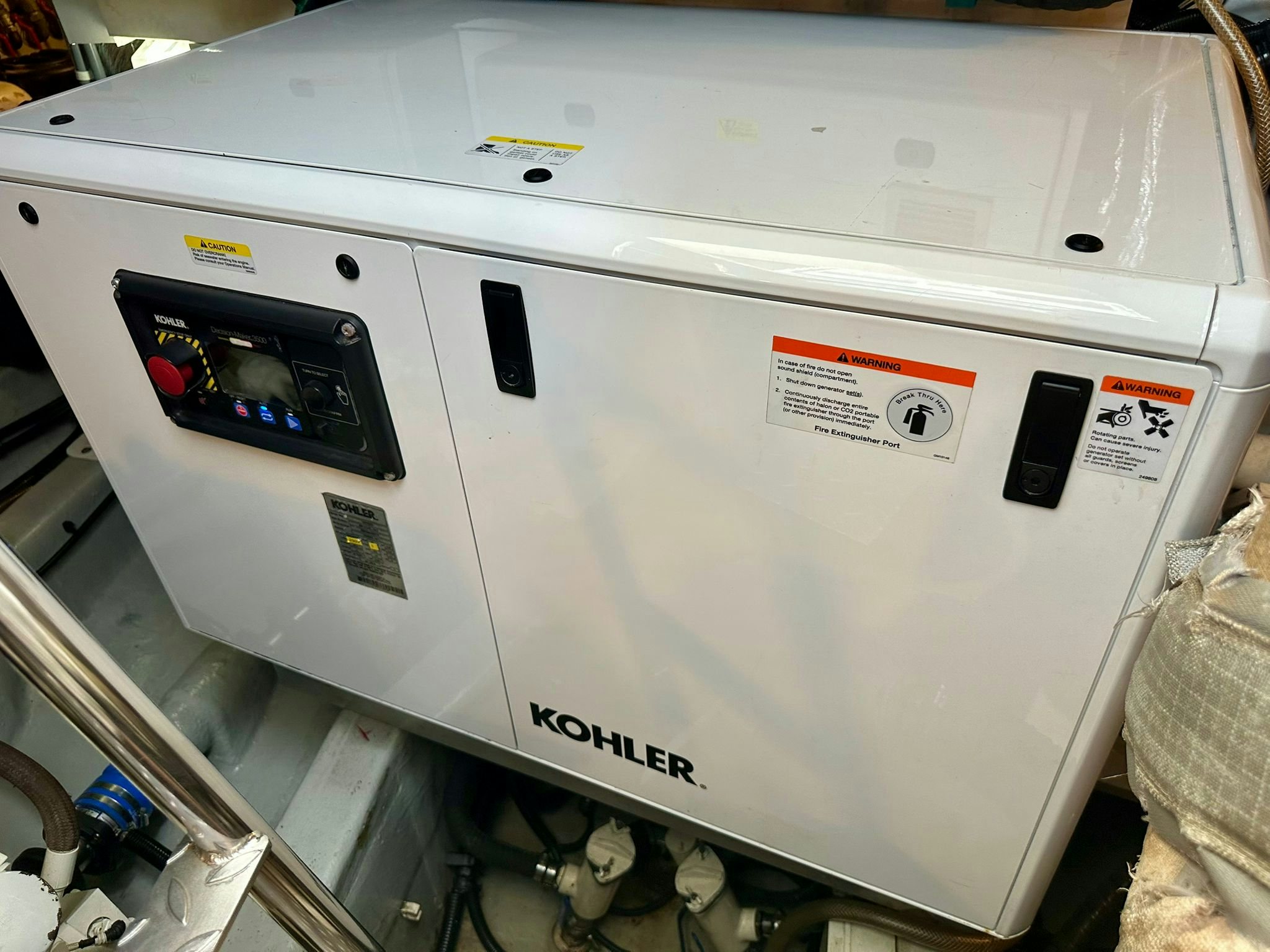 a white machine with buttons aboard QUICKSILVER I Yacht for Sale