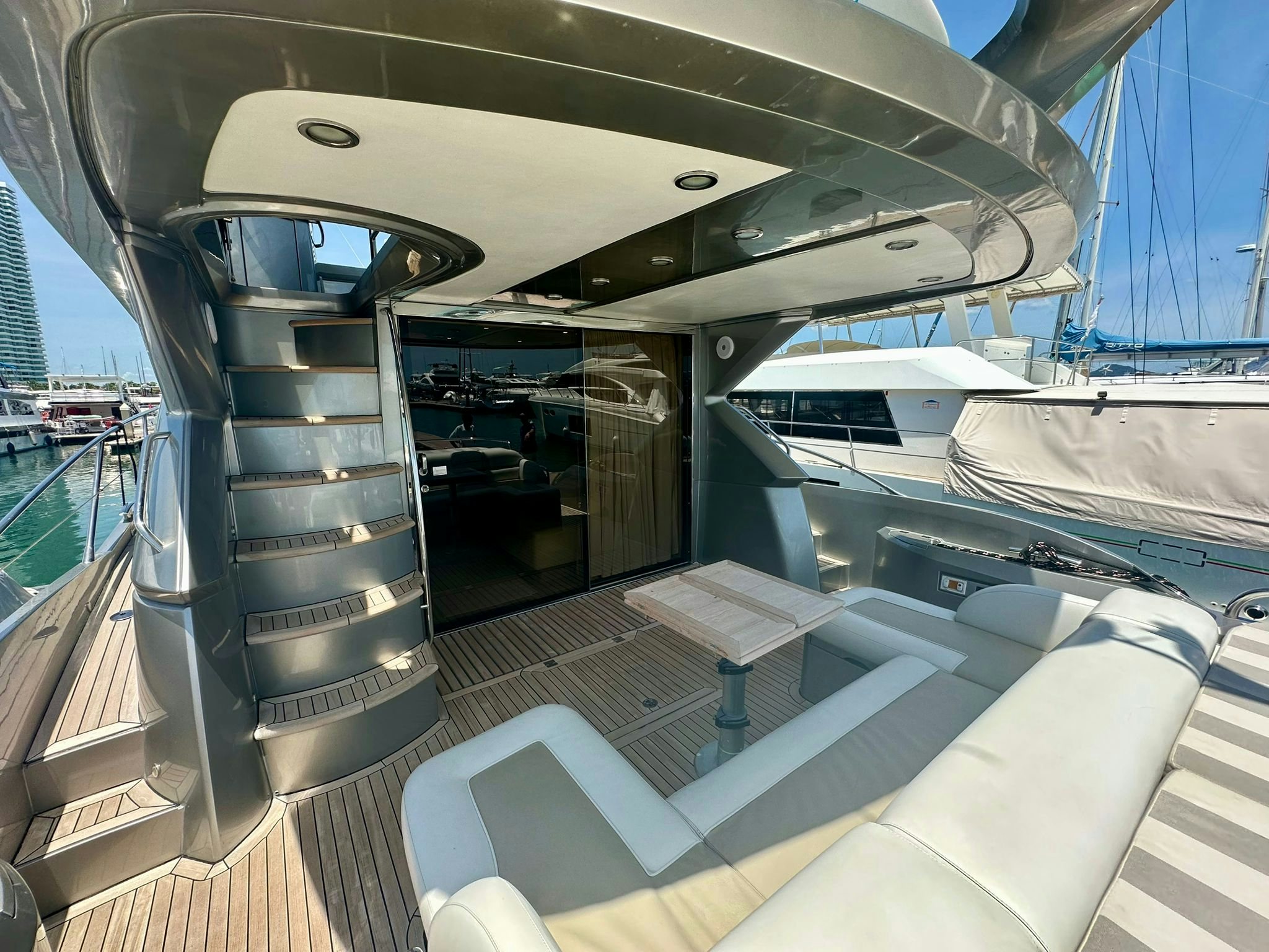 the inside of a boat aboard QUICKSILVER I Yacht for Sale