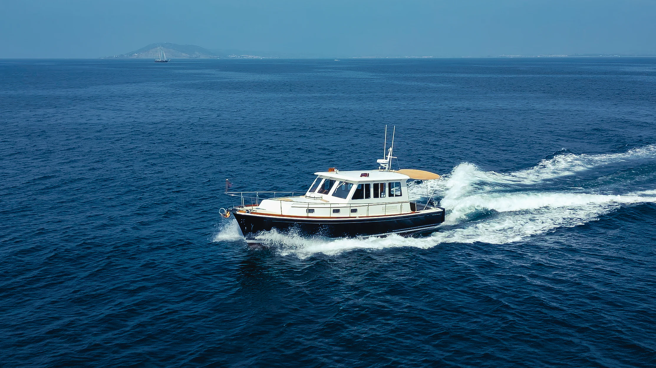 a boat on the water aboard OSPREY Yacht for Sale