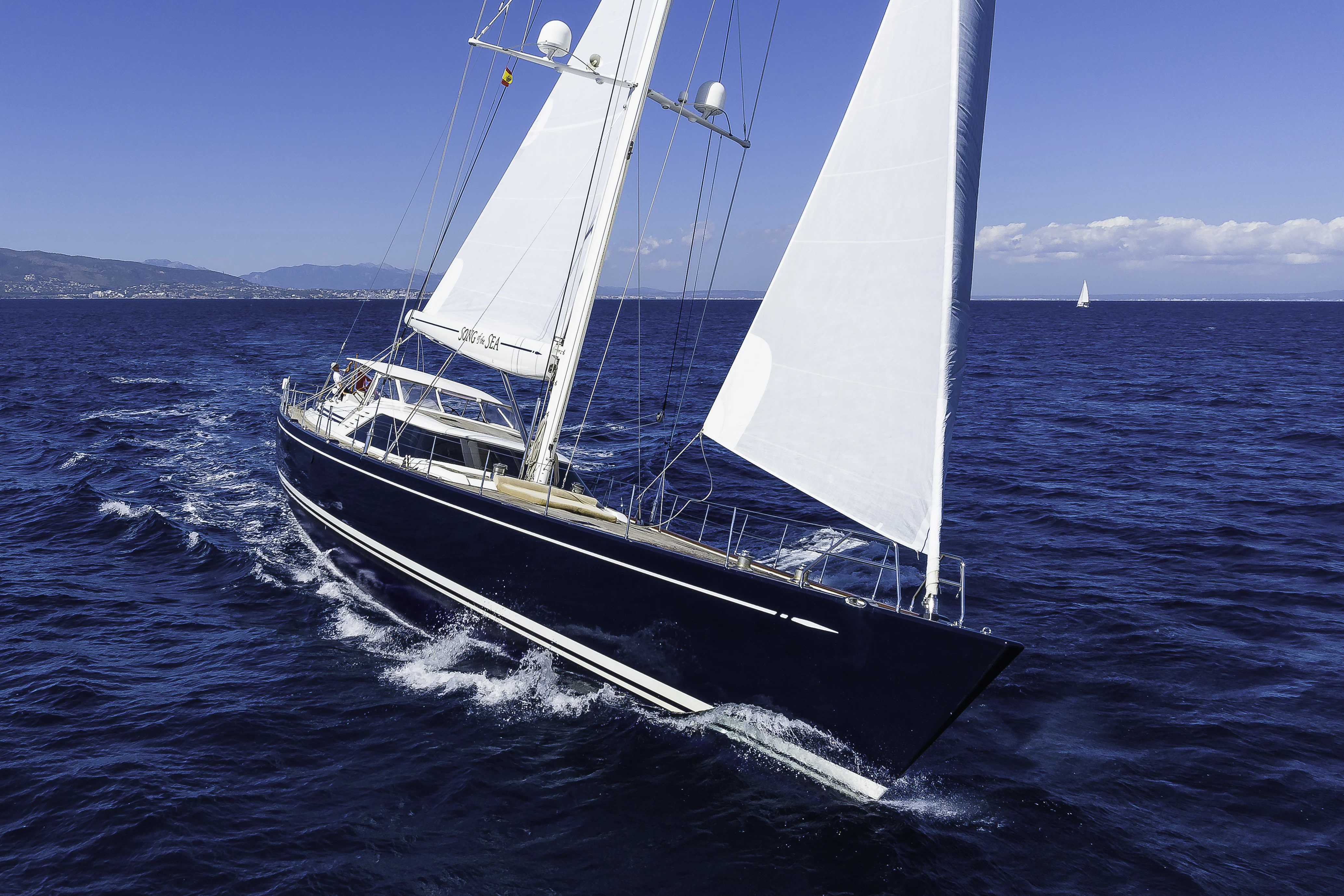 a sailboat on the water aboard SONG OF THE SEA Yacht for Sale