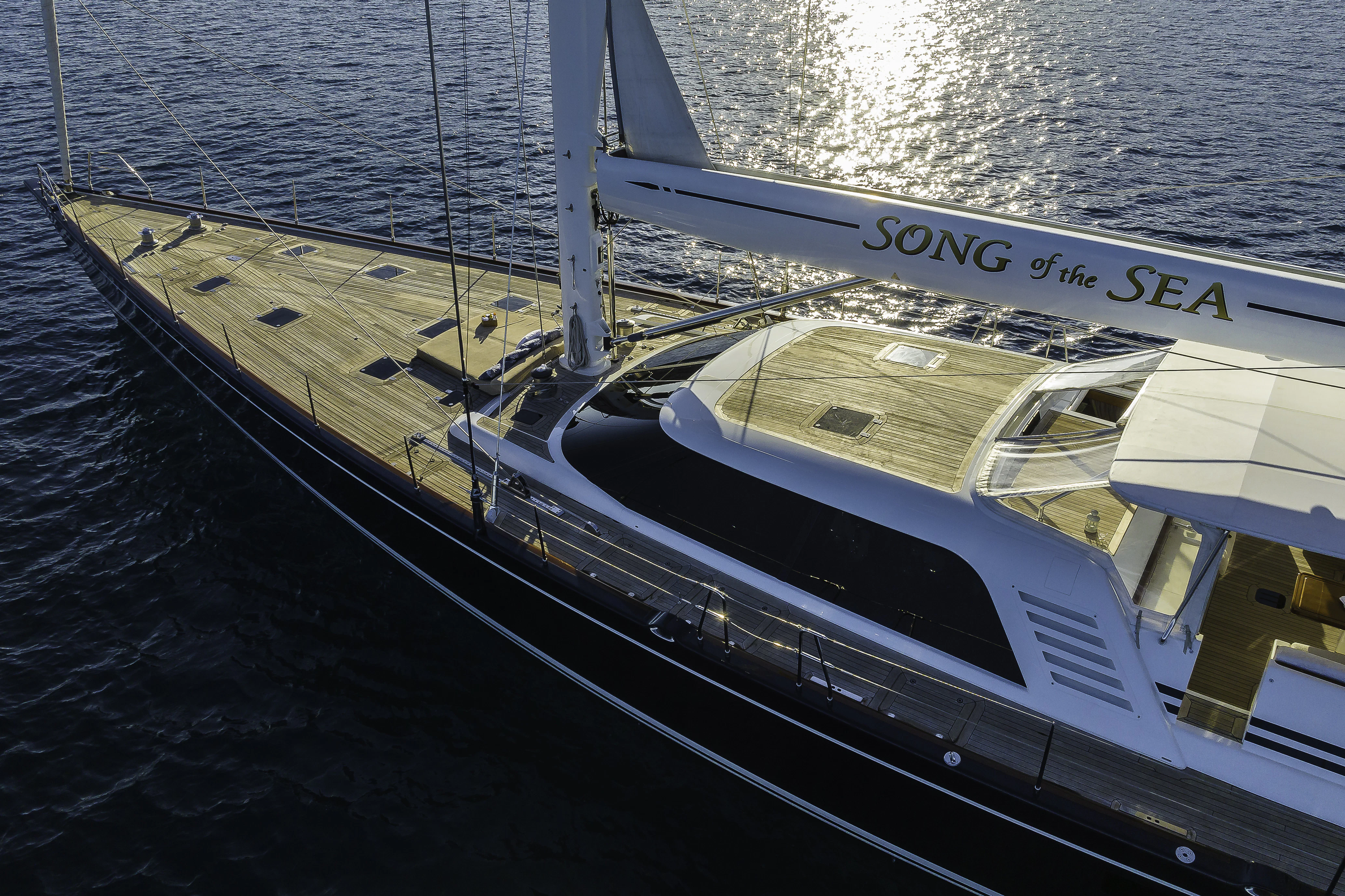 a boat on the water aboard SONG OF THE SEA Yacht for Sale