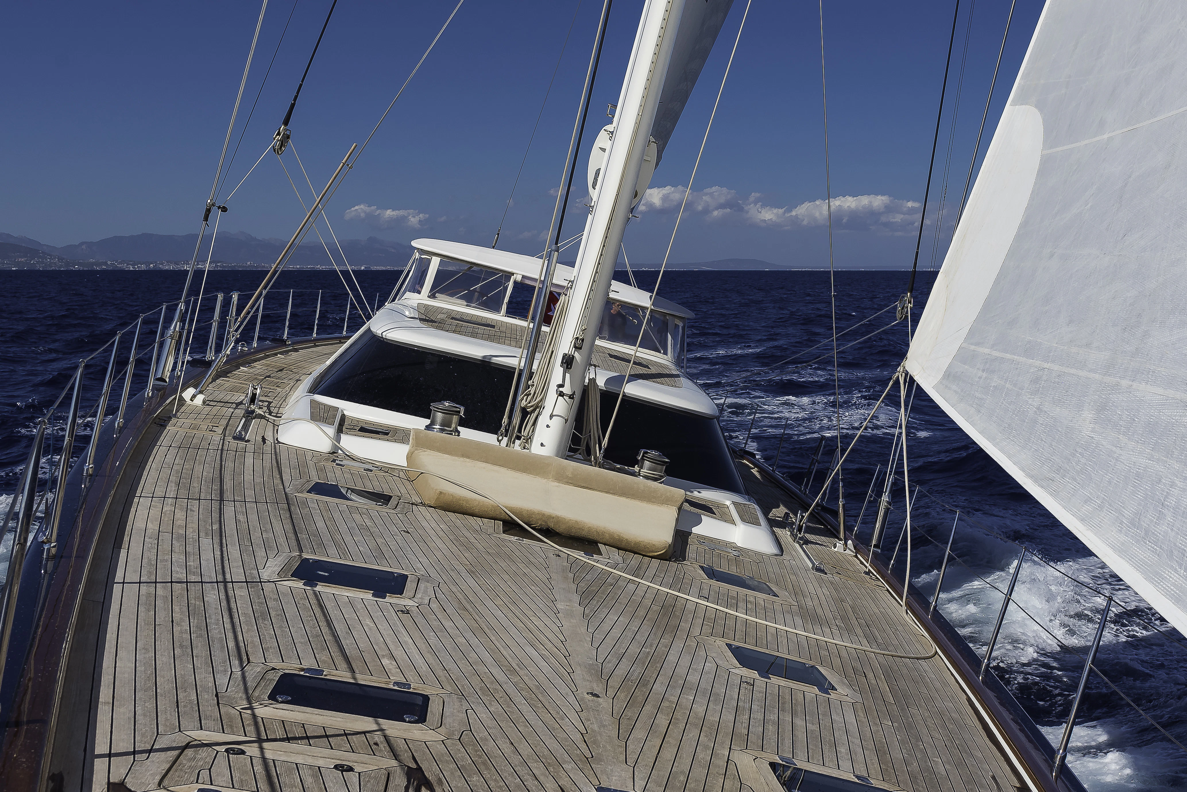 a boat on the water aboard SONG OF THE SEA Yacht for Sale