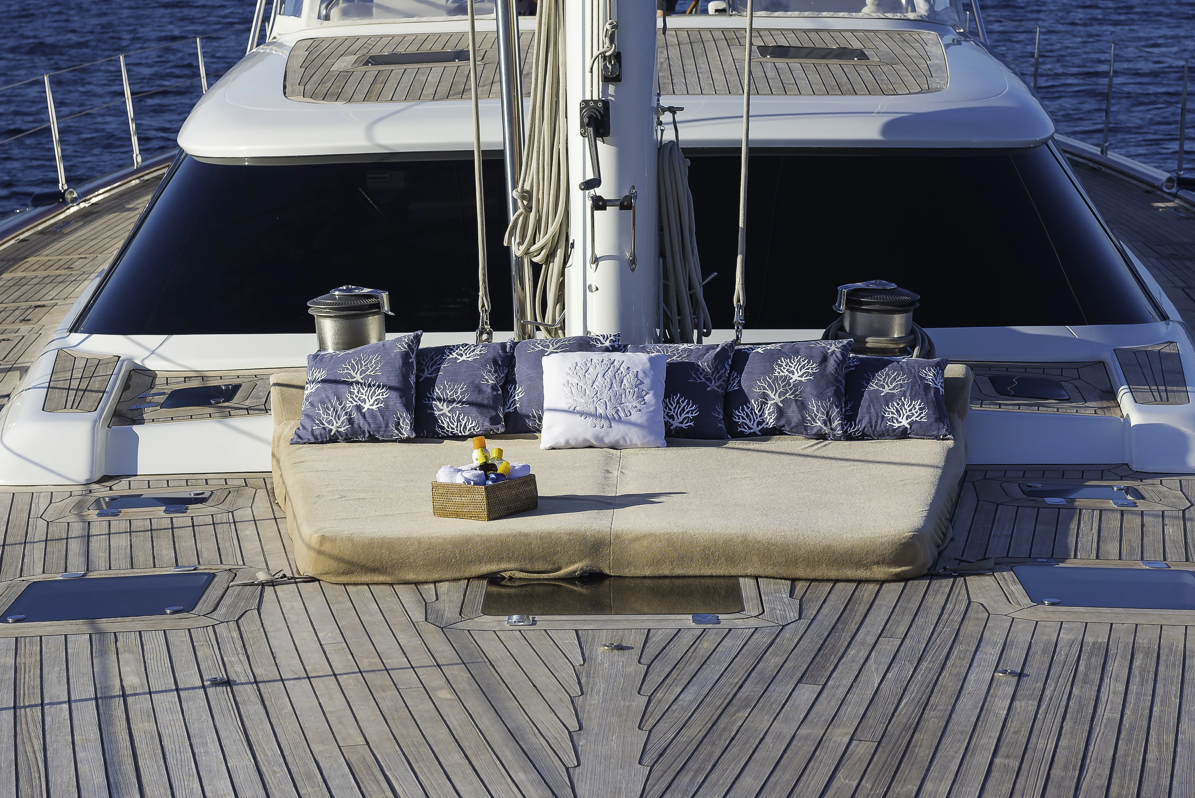 a boat on the water aboard SONG OF THE SEA Yacht for Sale