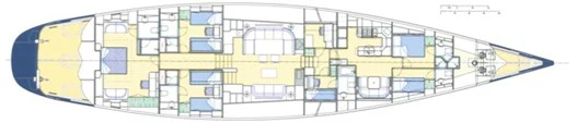 diagram, engineering drawing aboard SONG OF THE SEA Yacht for Sale