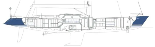 diagram, engineering drawing aboard SONG OF THE SEA Yacht for Sale