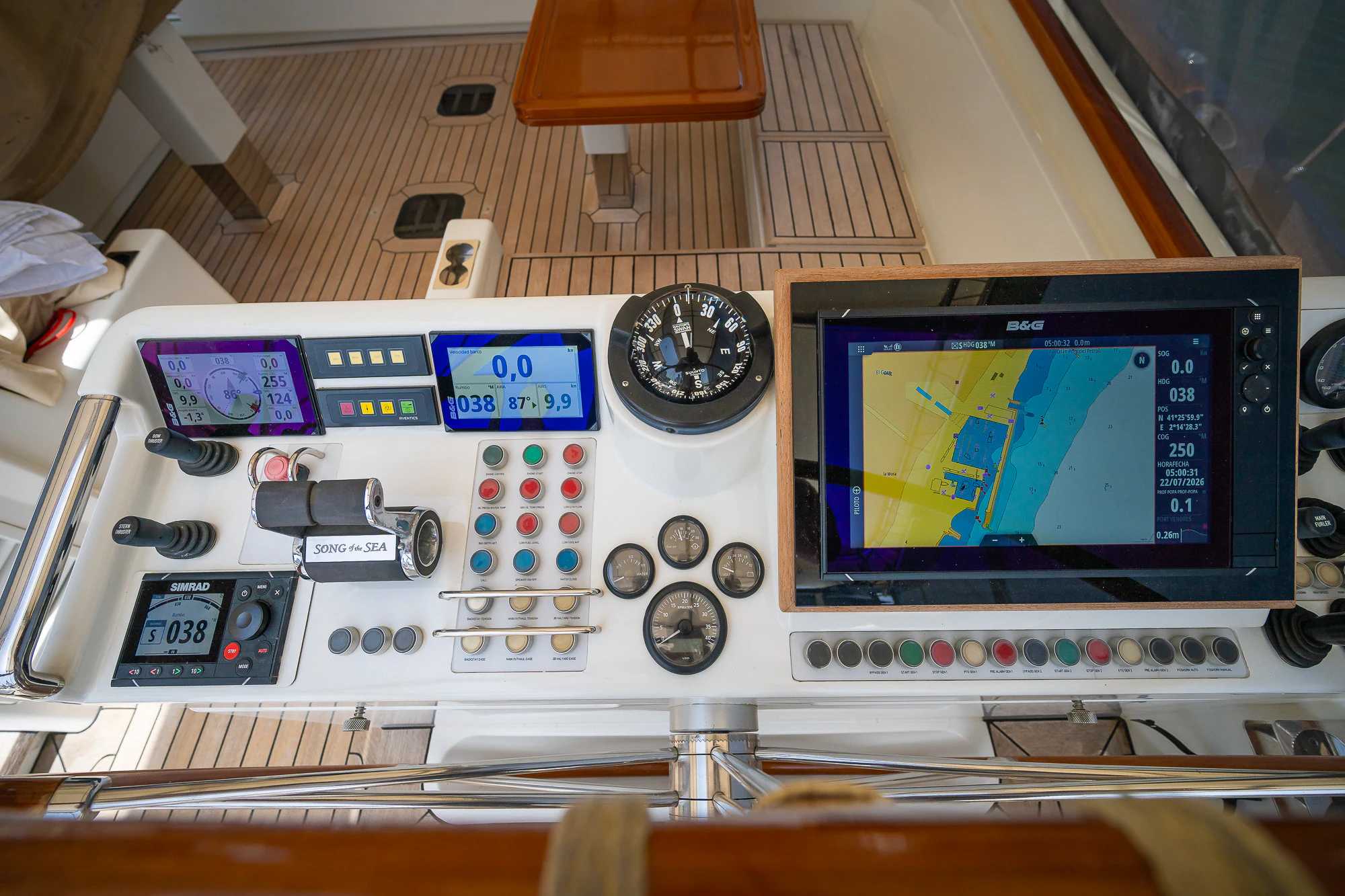 a laptop computer with a screen aboard SONG OF THE SEA Yacht for Sale