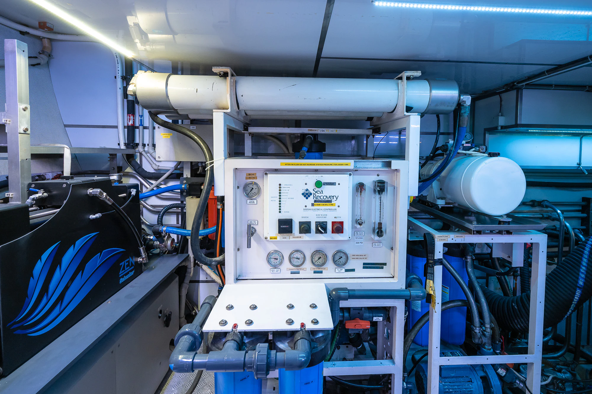 a close-up of a machine aboard SONG OF THE SEA Yacht for Sale