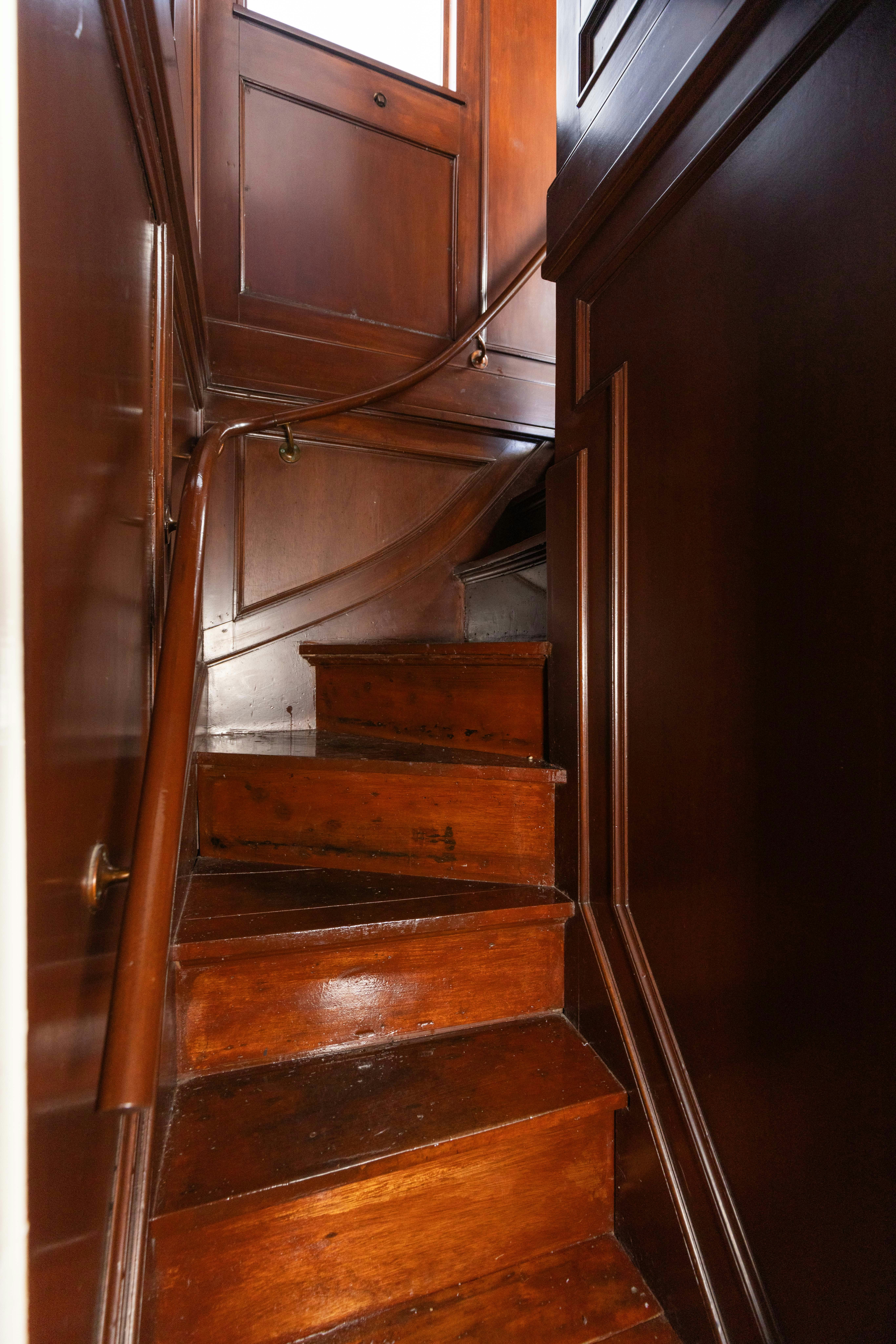 a wooden door with a metal frame aboard NORTHWIND Yacht for Sale