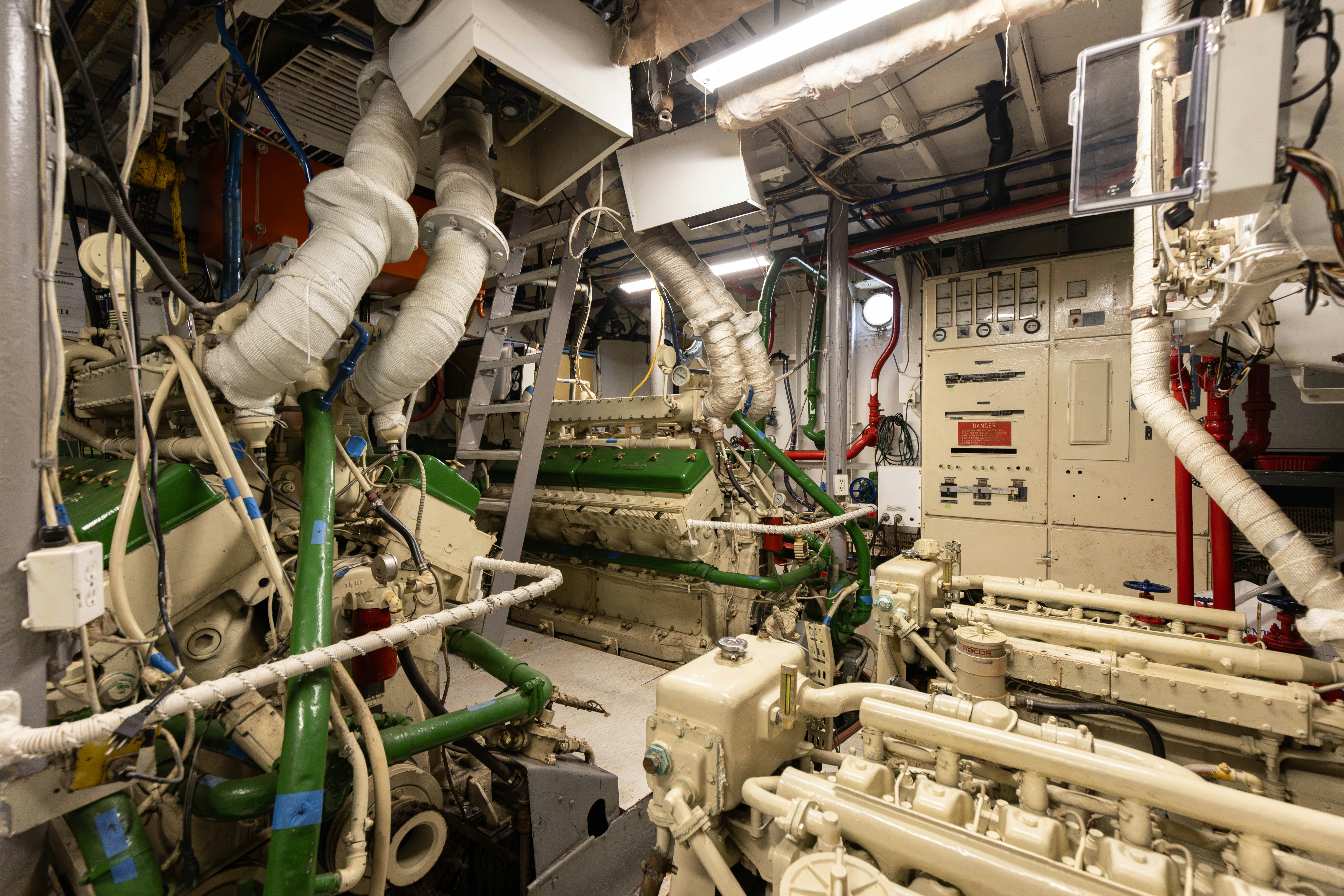 a room with machinery aboard NORTHWIND Yacht for Sale