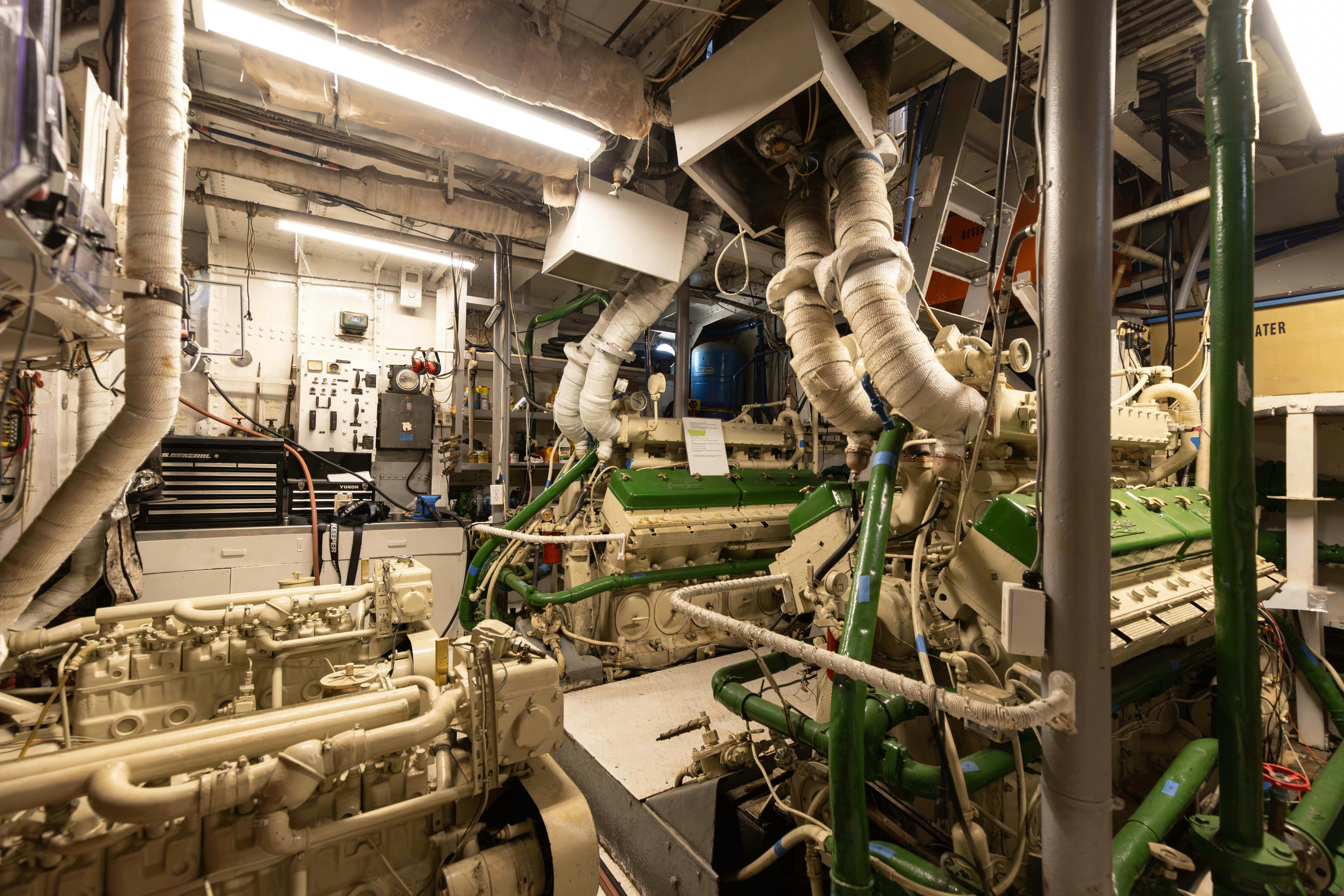 a large factory with pipes aboard NORTHWIND Yacht for Sale