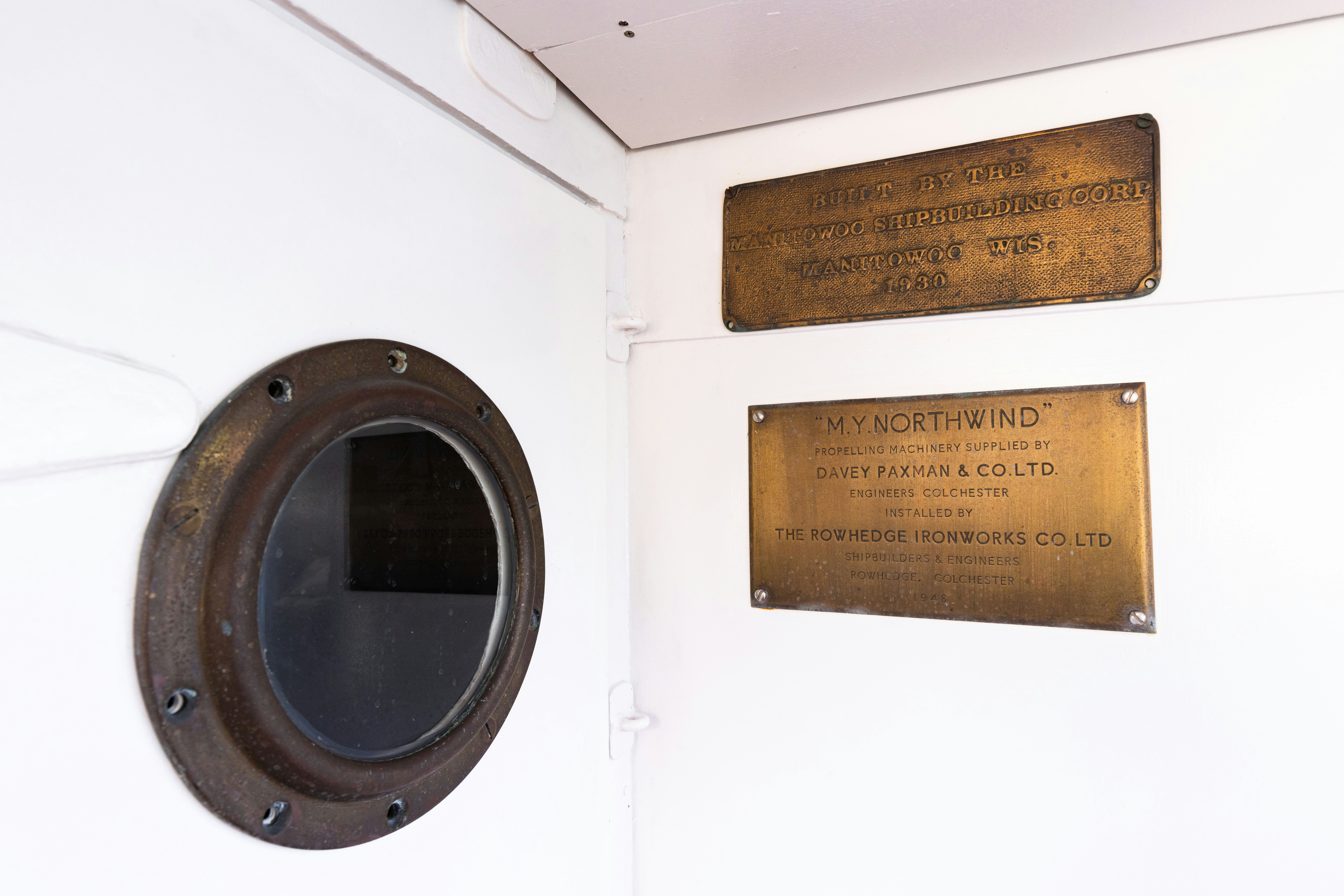 a speaker on a white wall aboard NORTHWIND Yacht for Sale