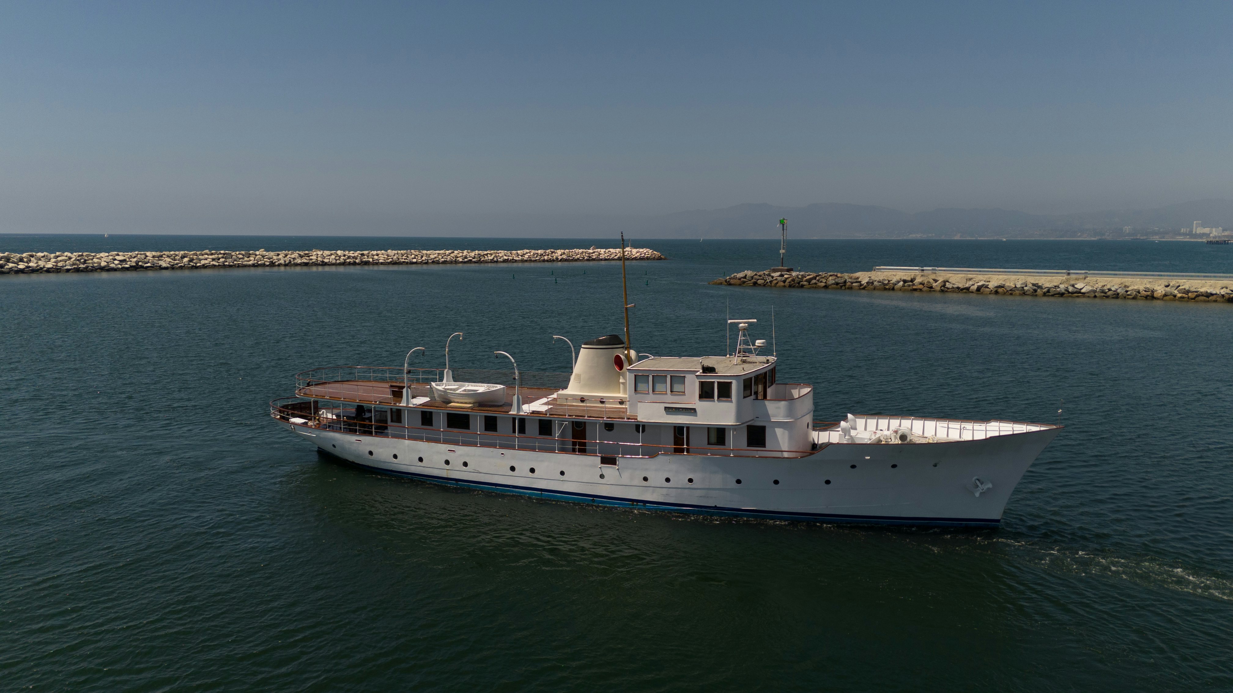 a large boat in the water aboard NORTHWIND Yacht for Sale