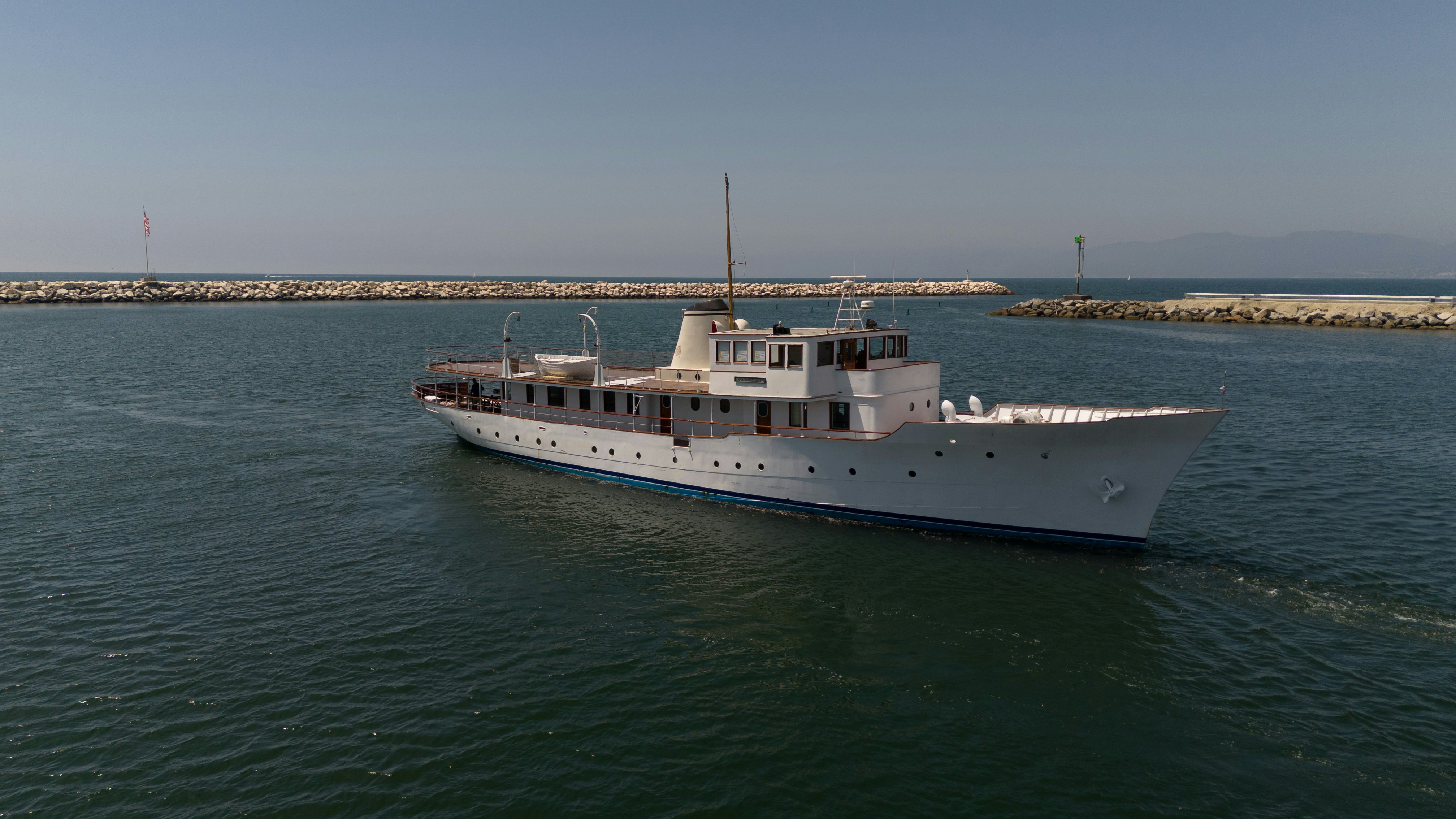 a large boat in the water aboard NORTHWIND Yacht for Sale