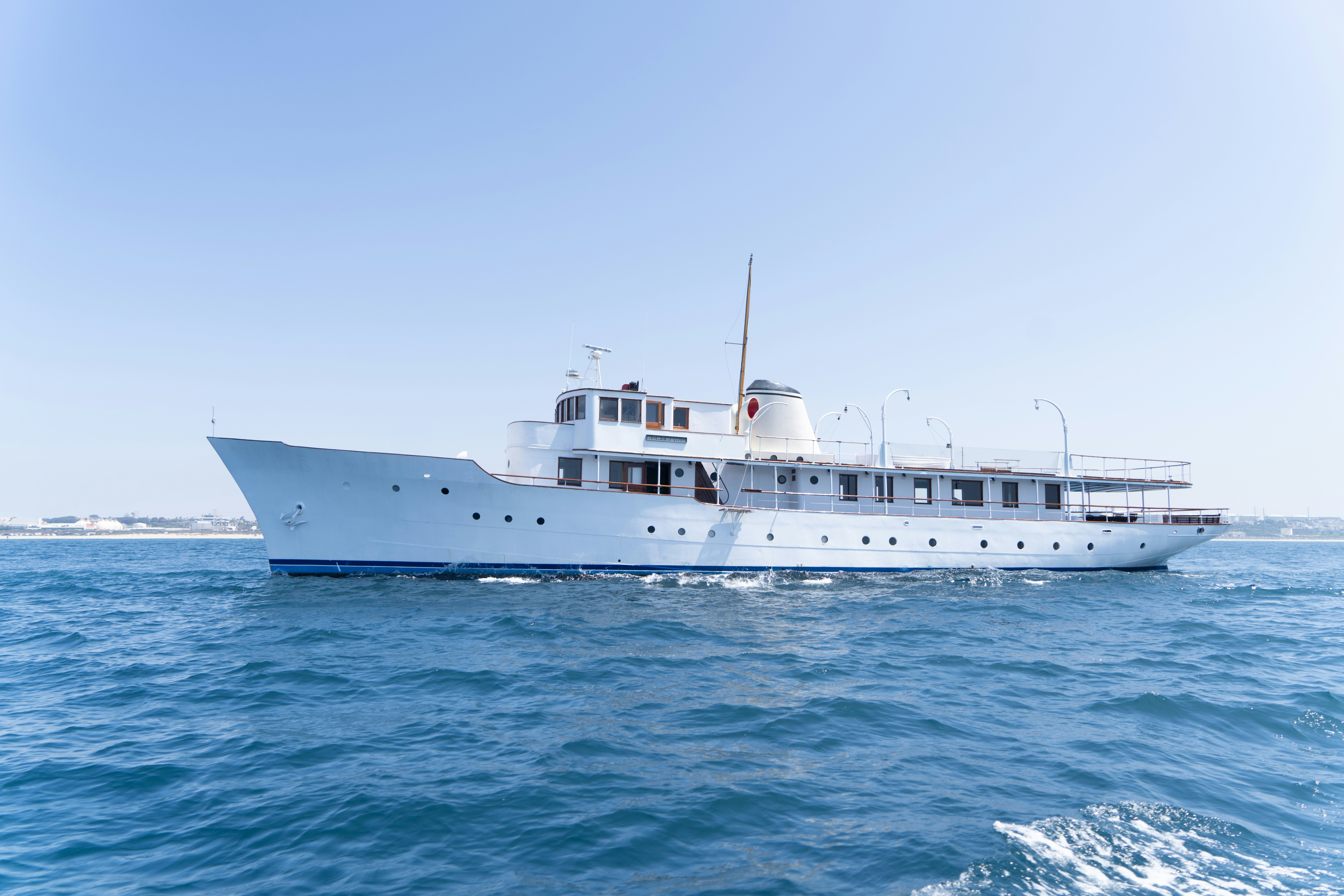 a large white boat in the water aboard NORTHWIND Yacht for Sale