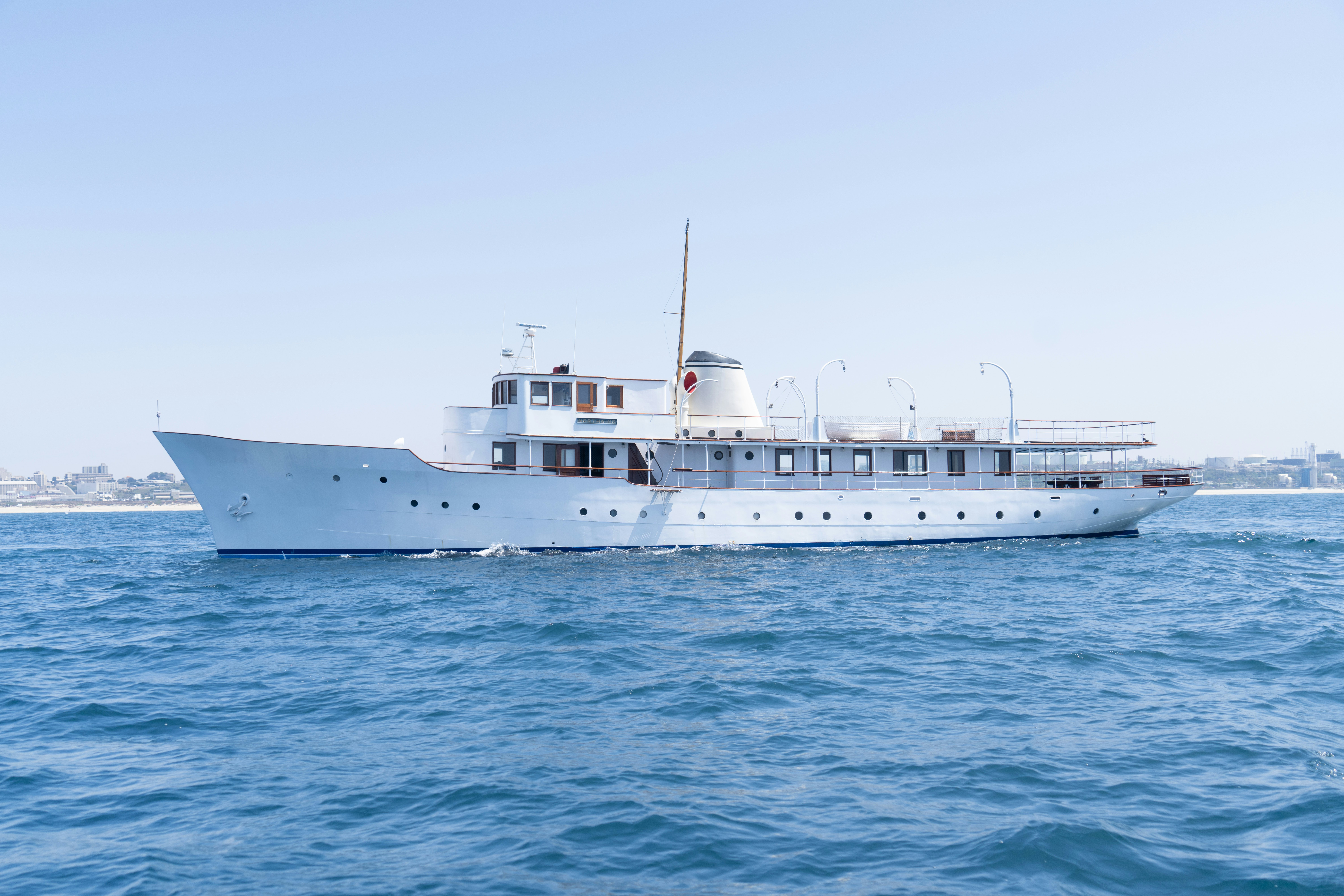 a large white boat in the water aboard NORTHWIND Yacht for Sale