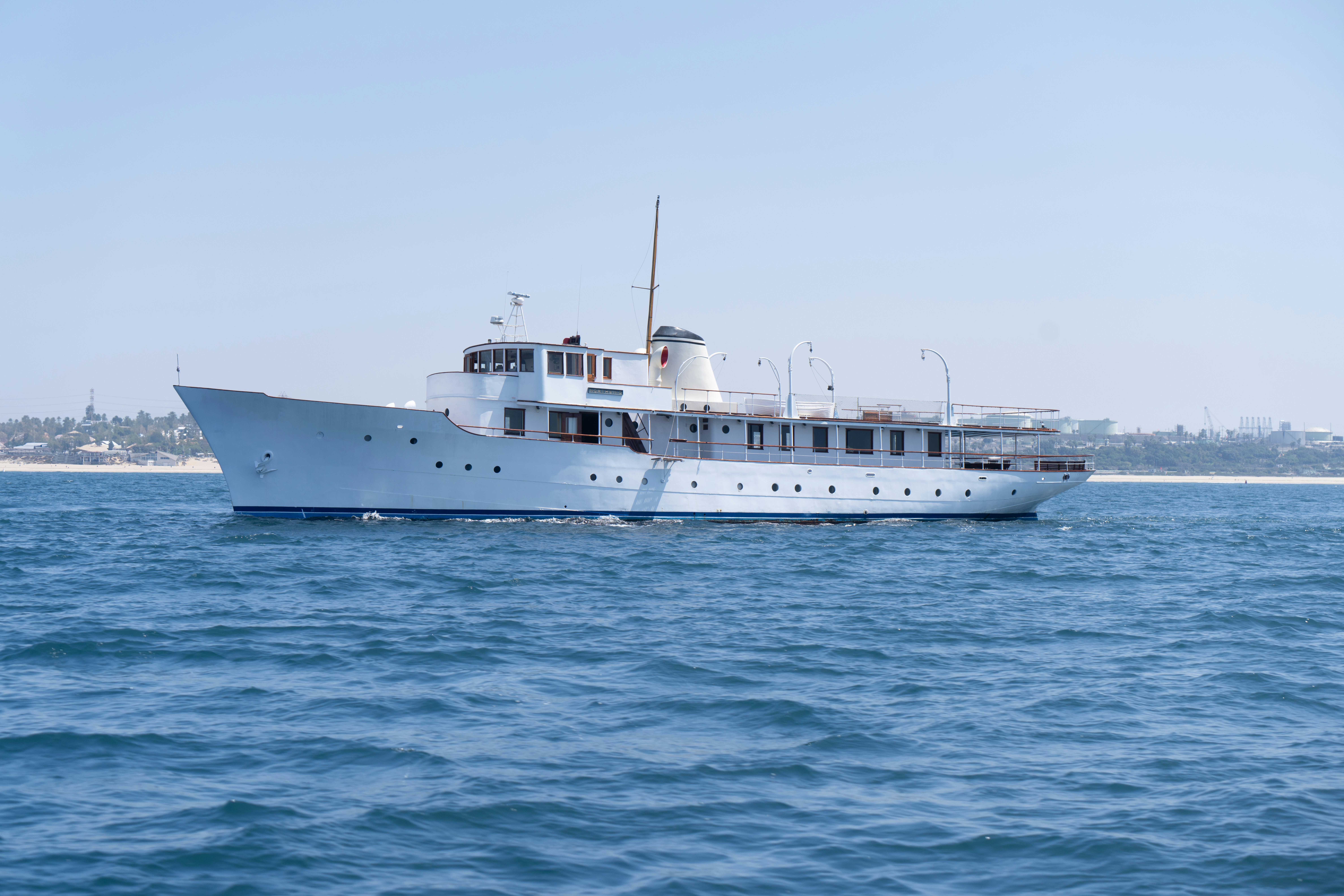 a large white boat in the water aboard NORTHWIND Yacht for Sale