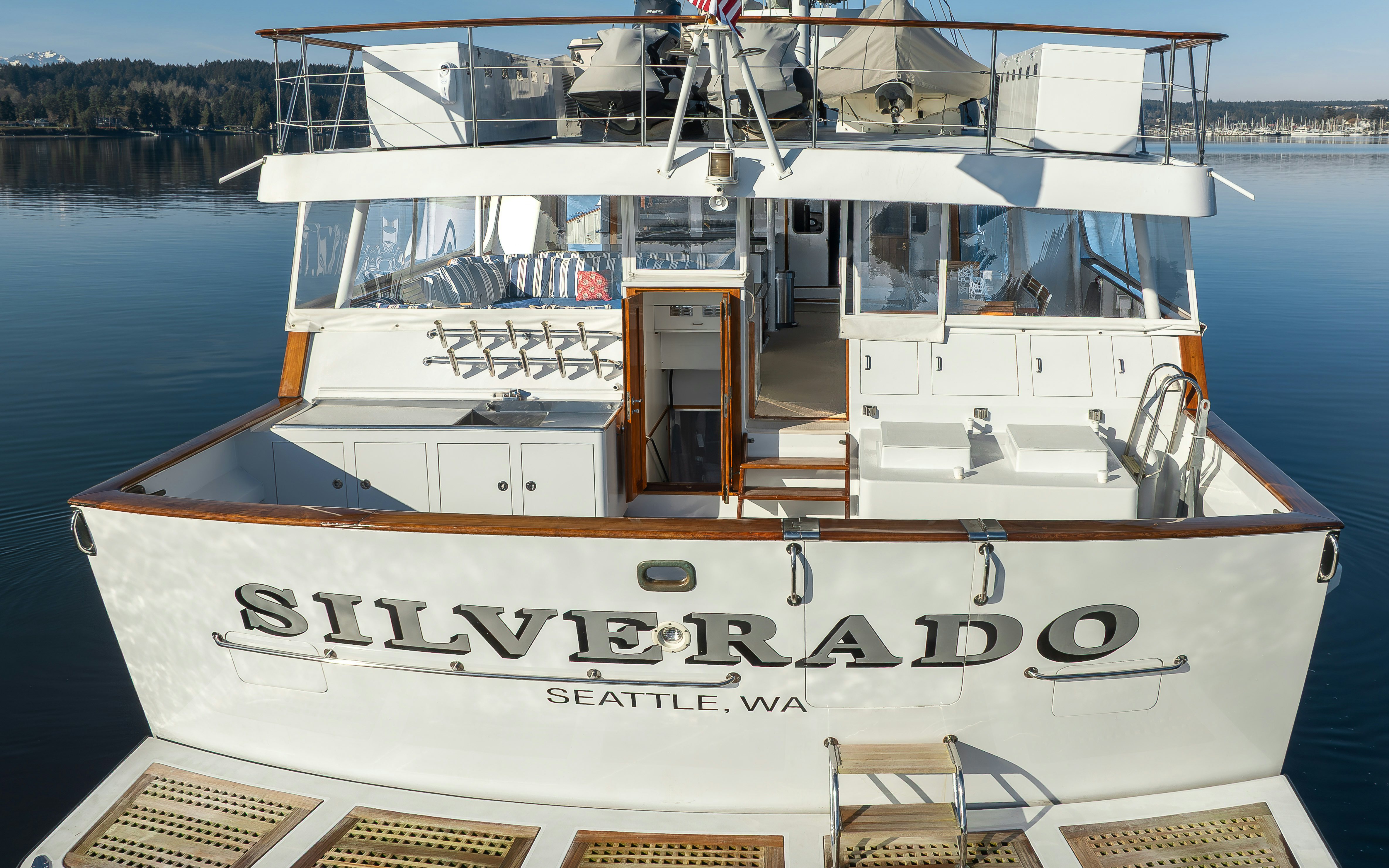 a boat on the water aboard SILVERADO Yacht for Sale