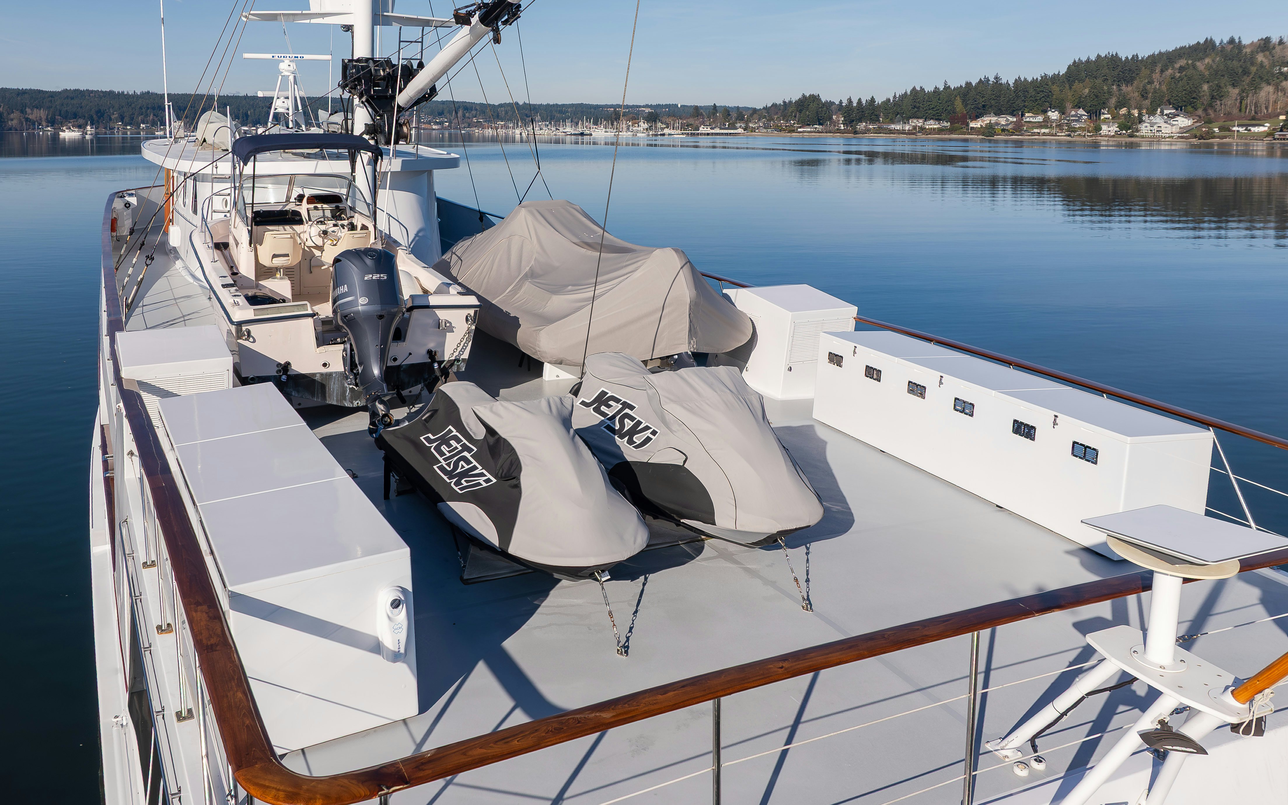 a boat on the water aboard SILVERADO Yacht for Sale