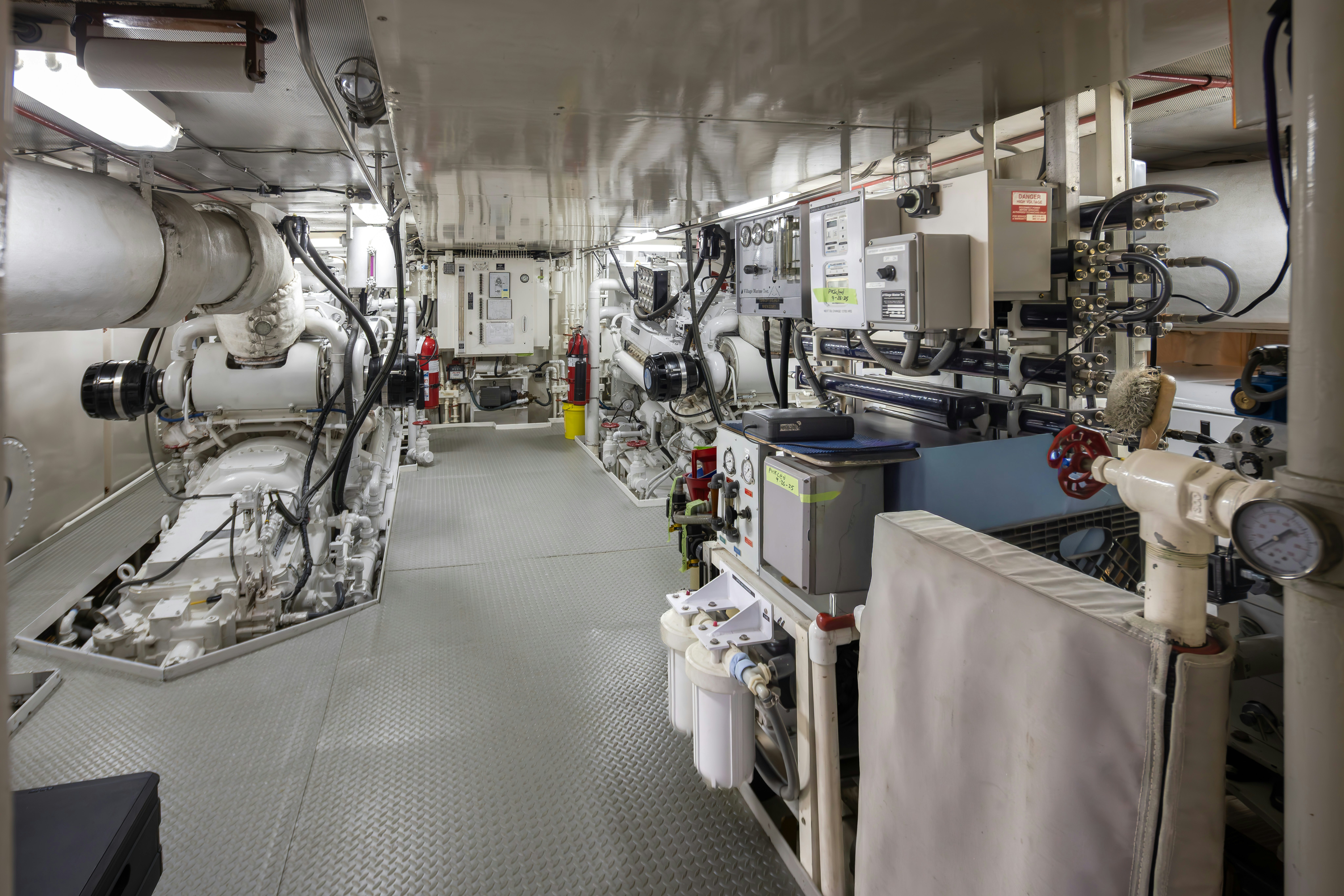 a room with machinery aboard SILVERADO Yacht for Sale