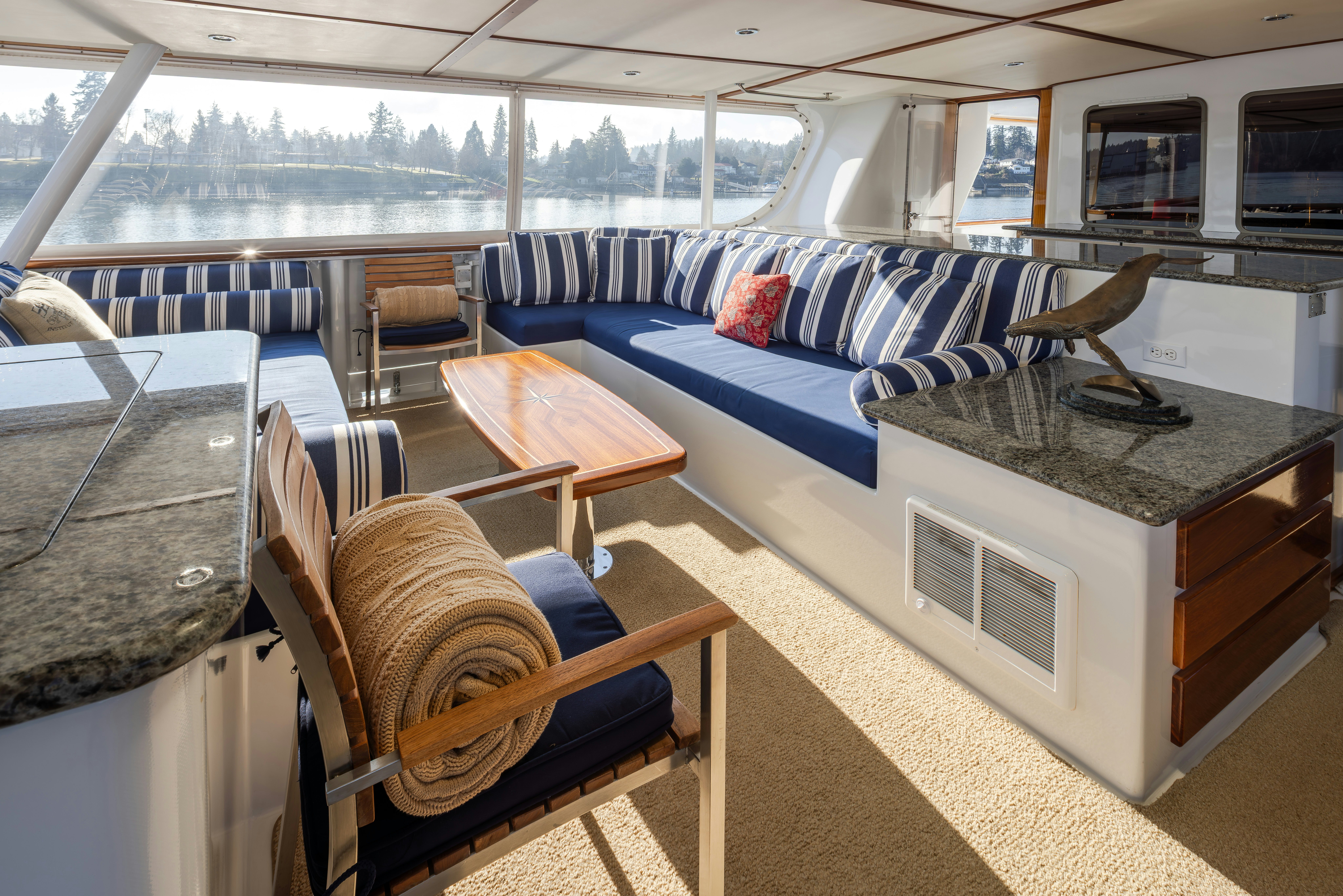 inside of a boat aboard SILVERADO Yacht for Sale