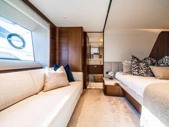 a room with two beds aboard RECORD YEAR Yacht for Charter