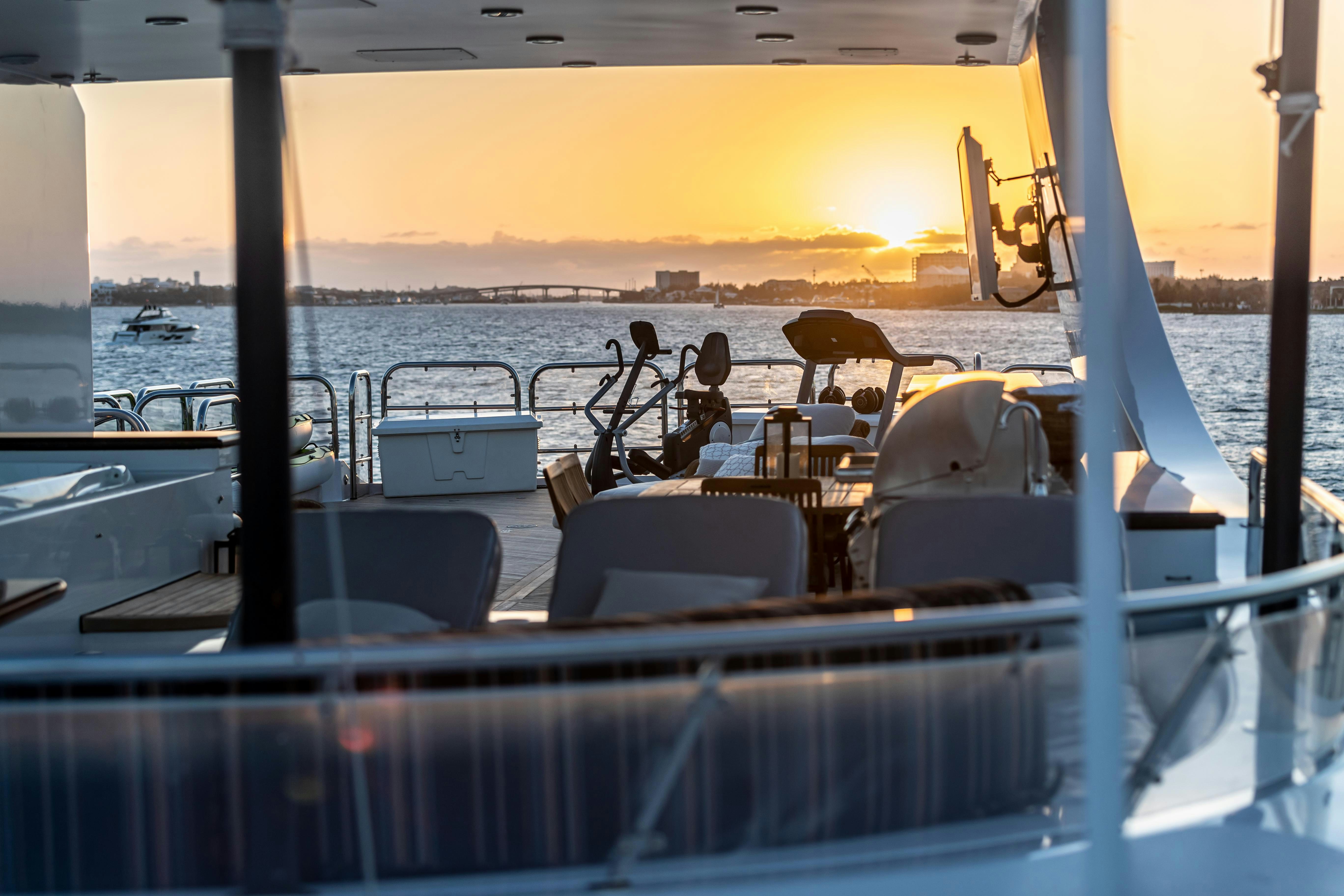 a boat on the water aboard MISS STEPHANIE Yacht for Charter