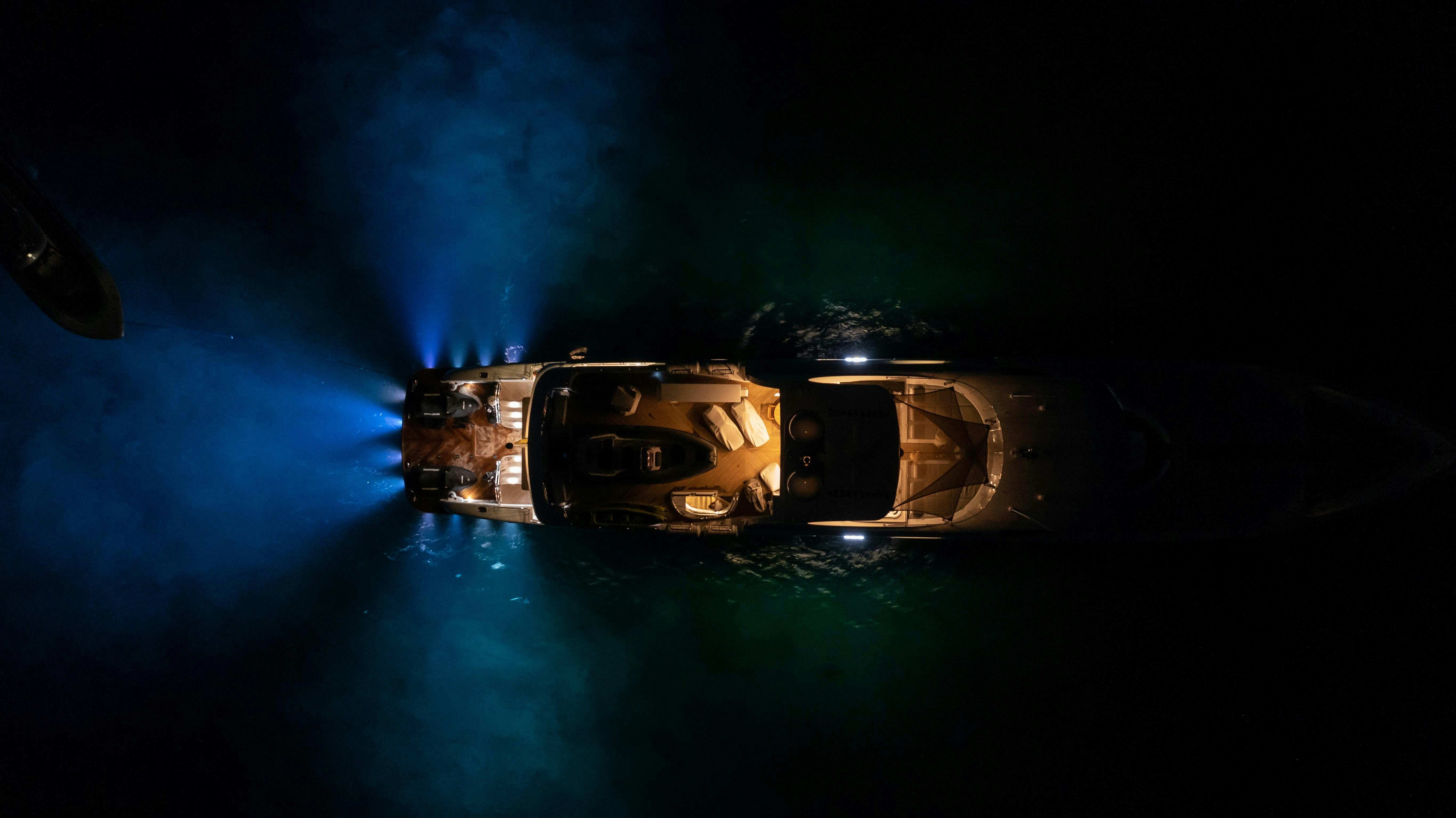 a space ship in outer space aboard MISS STEPHANIE Yacht for Charter