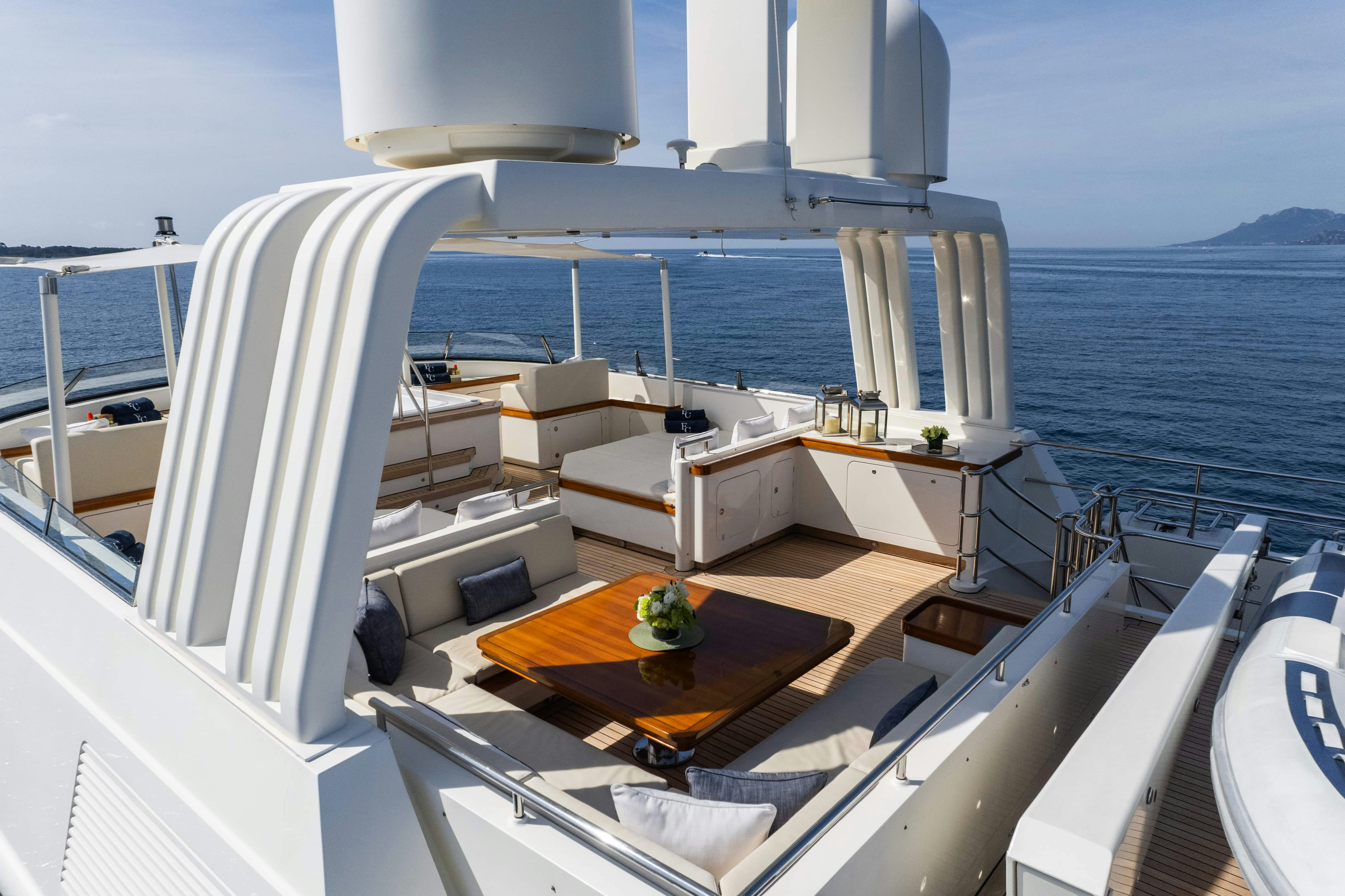 a boat on the water aboard FABULOUS CHARACTER Yacht for Charter