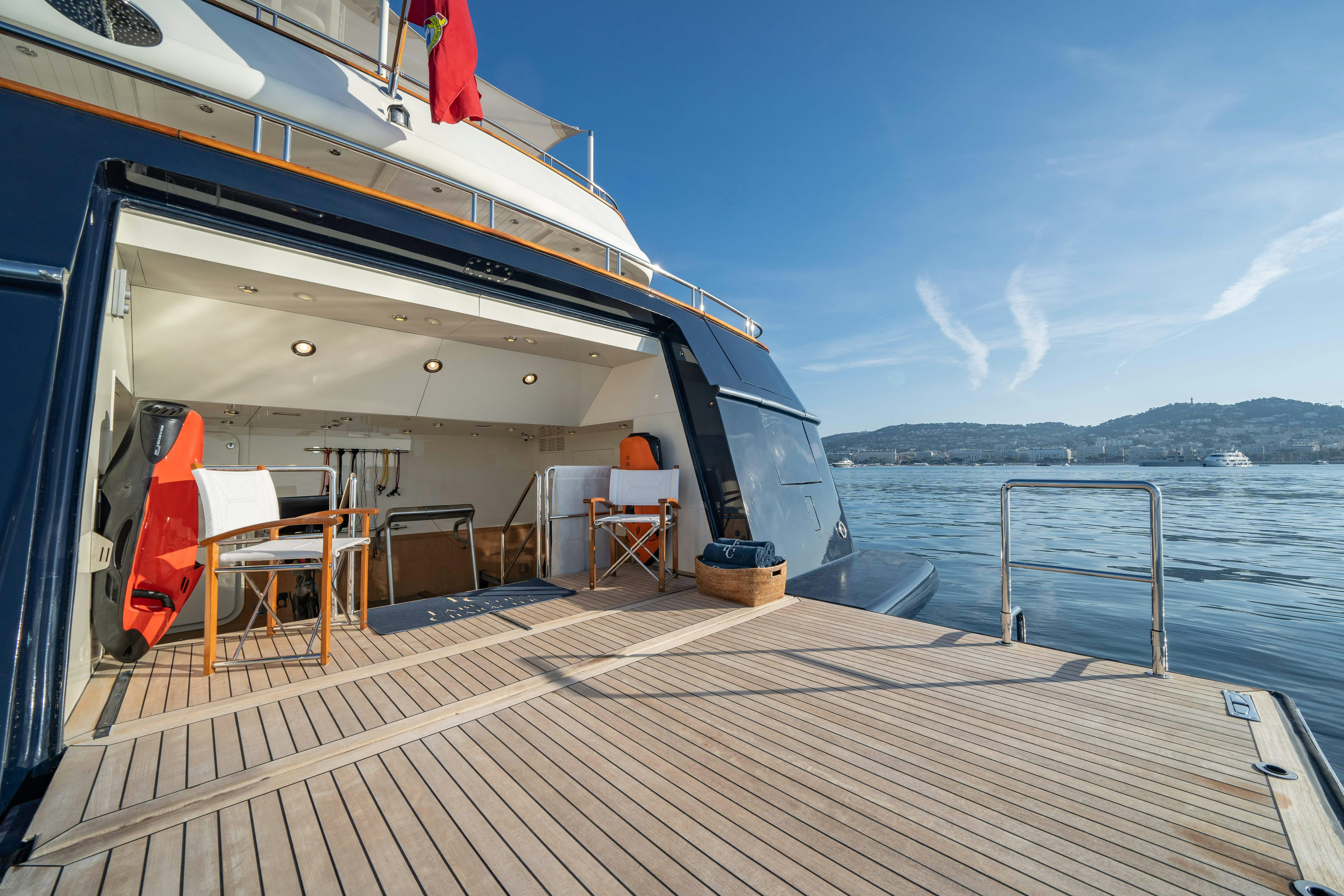 a boat on the water aboard FABULOUS CHARACTER Yacht for Charter
