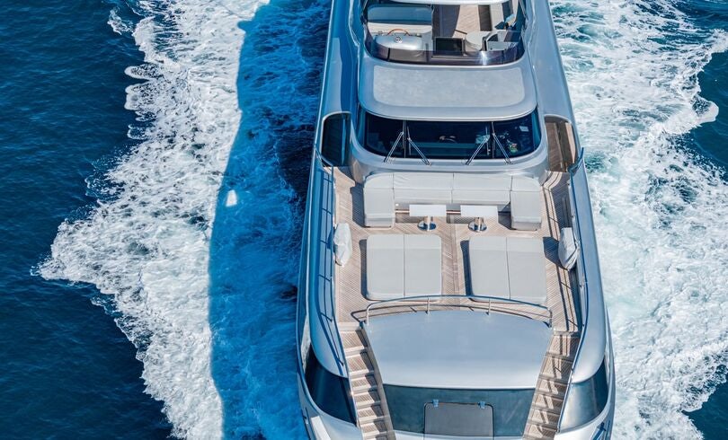 a boat on the water aboard SANDS Yacht for Charter