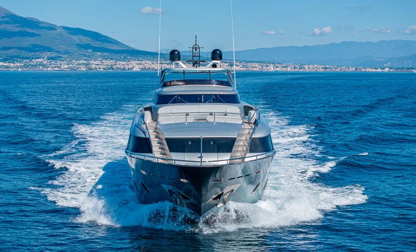 a boat on the water aboard SANDS Yacht for Charter