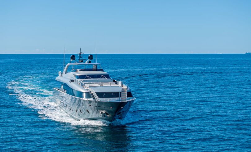 a boat on the water aboard SANDS Yacht for Charter
