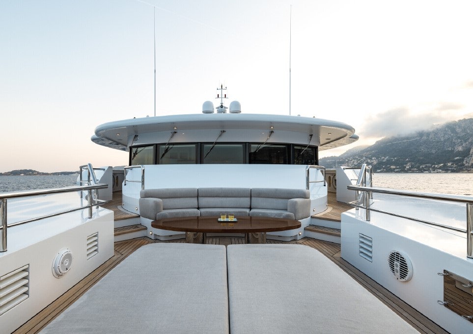 a boat on a boat aboard VENTUM MARIS Yacht for Sale