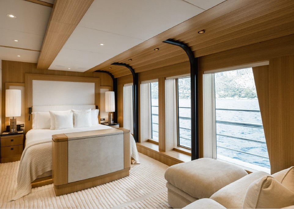 a room with two beds aboard VENTUM MARIS Yacht for Sale