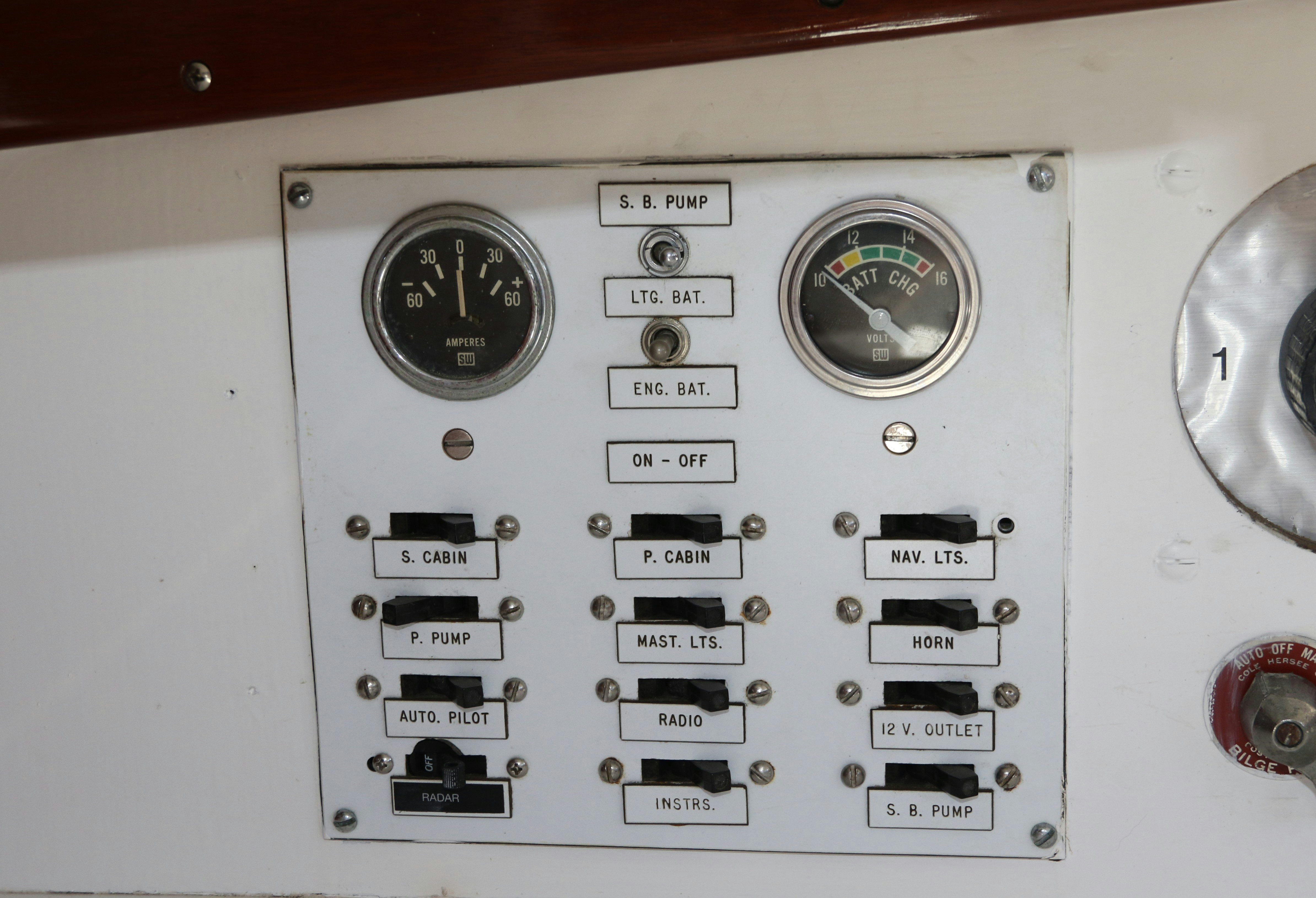a white electrical device aboard ESOTERIC Yacht for Sale