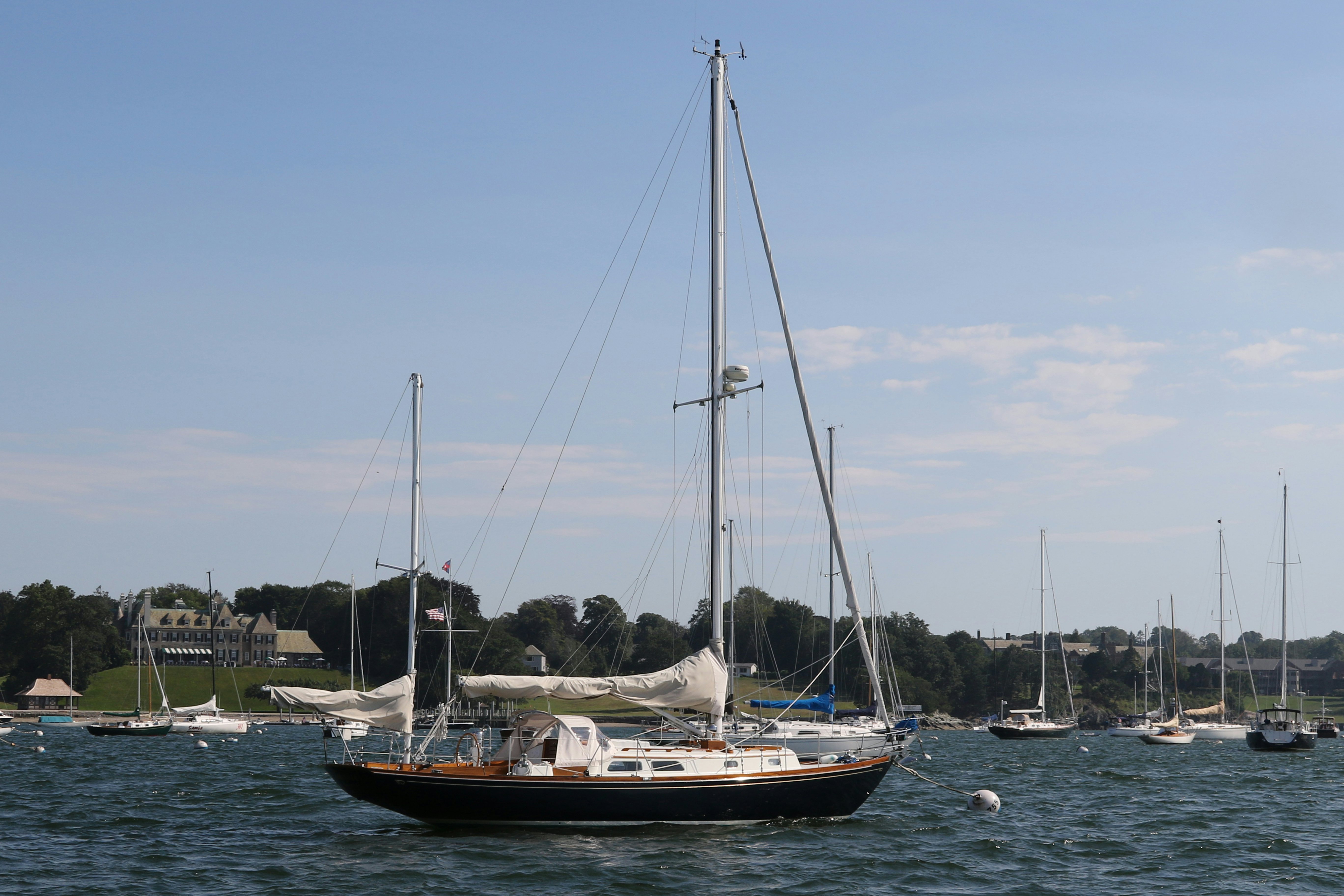 a sailboat in the water aboard ESOTERIC Yacht for Sale