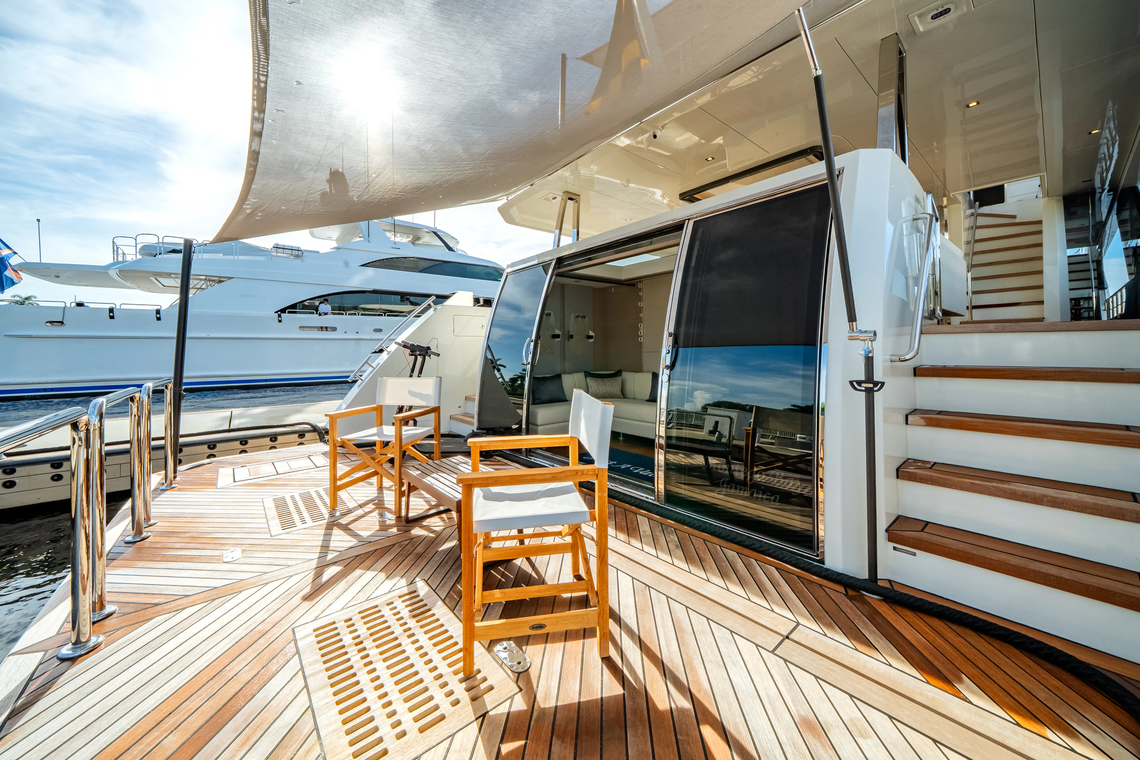 a boat on the water aboard JUST A VACATION Yacht for Sale