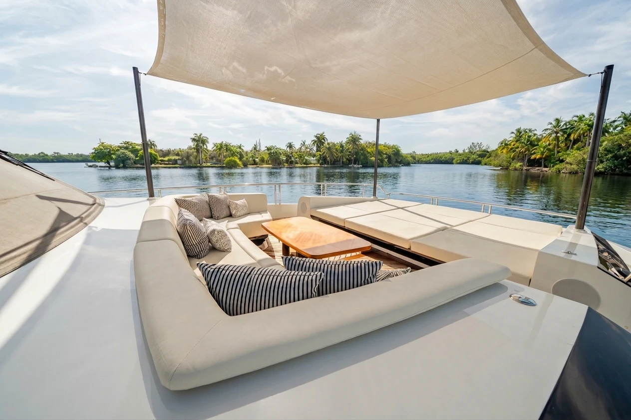 a boat on the water aboard JUST A VACATION Yacht for Sale