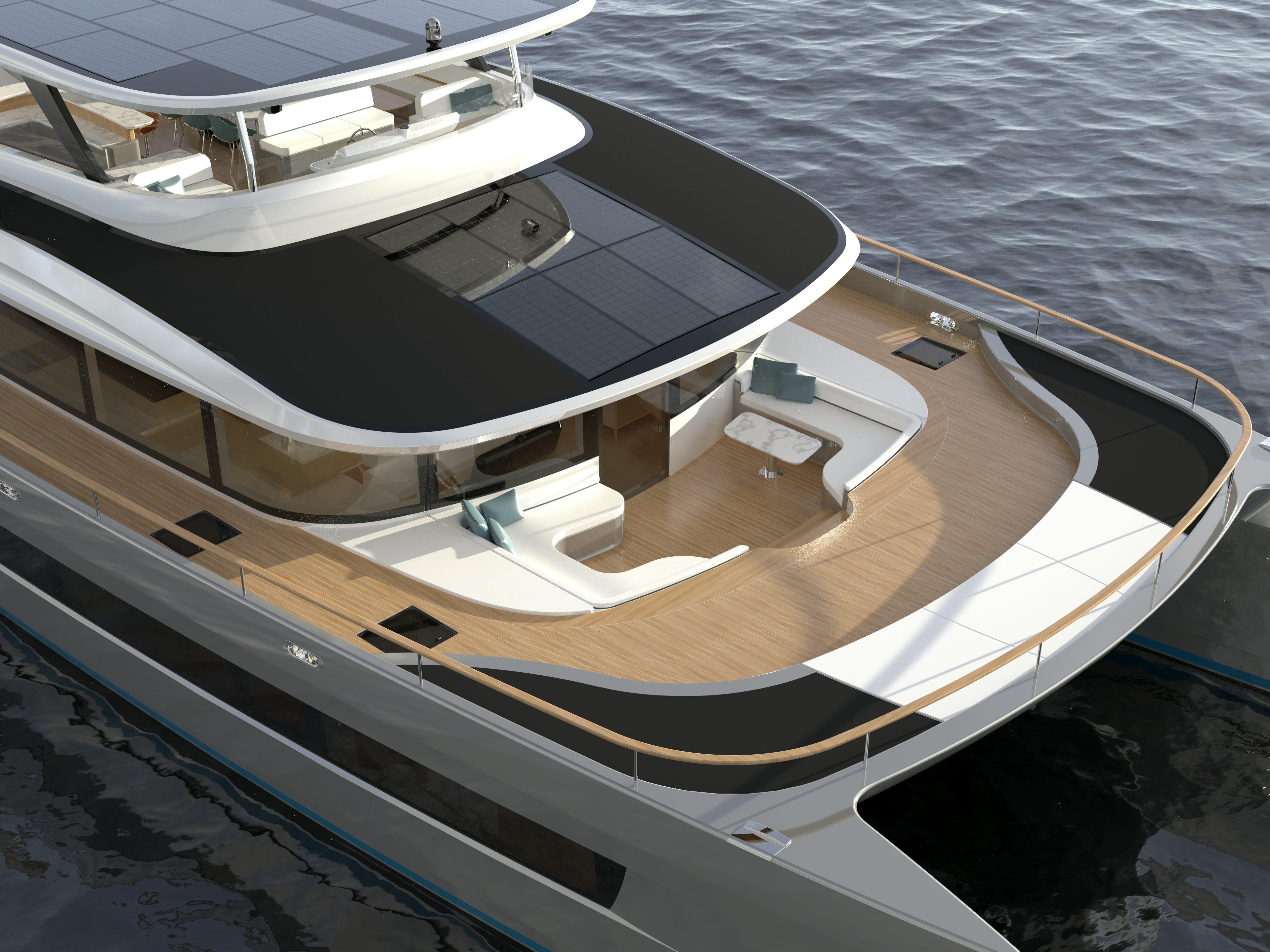 a boat on the water aboard HS 80 Yacht for Sale