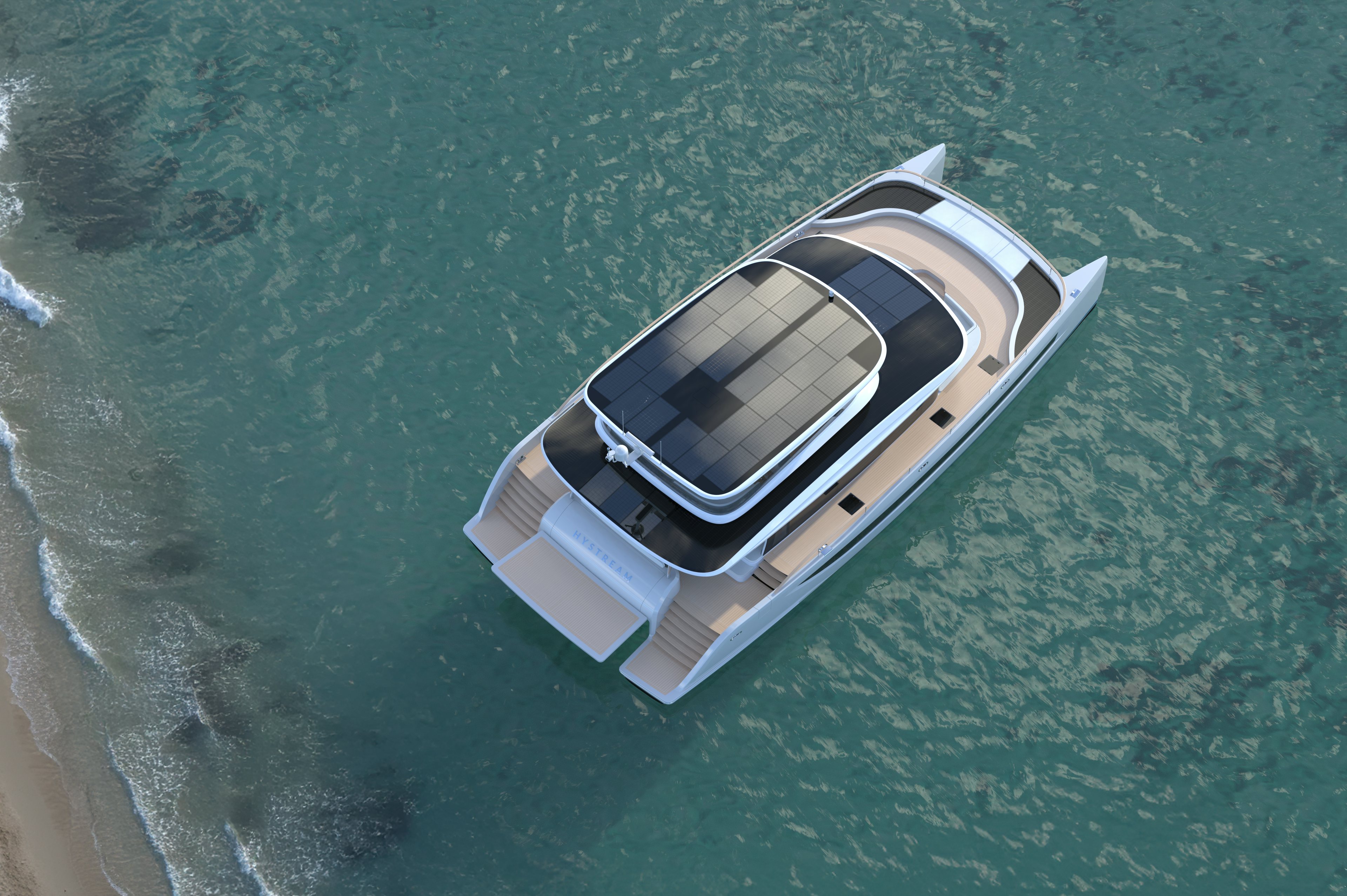 a boat in the water aboard HS 80 Yacht for Sale