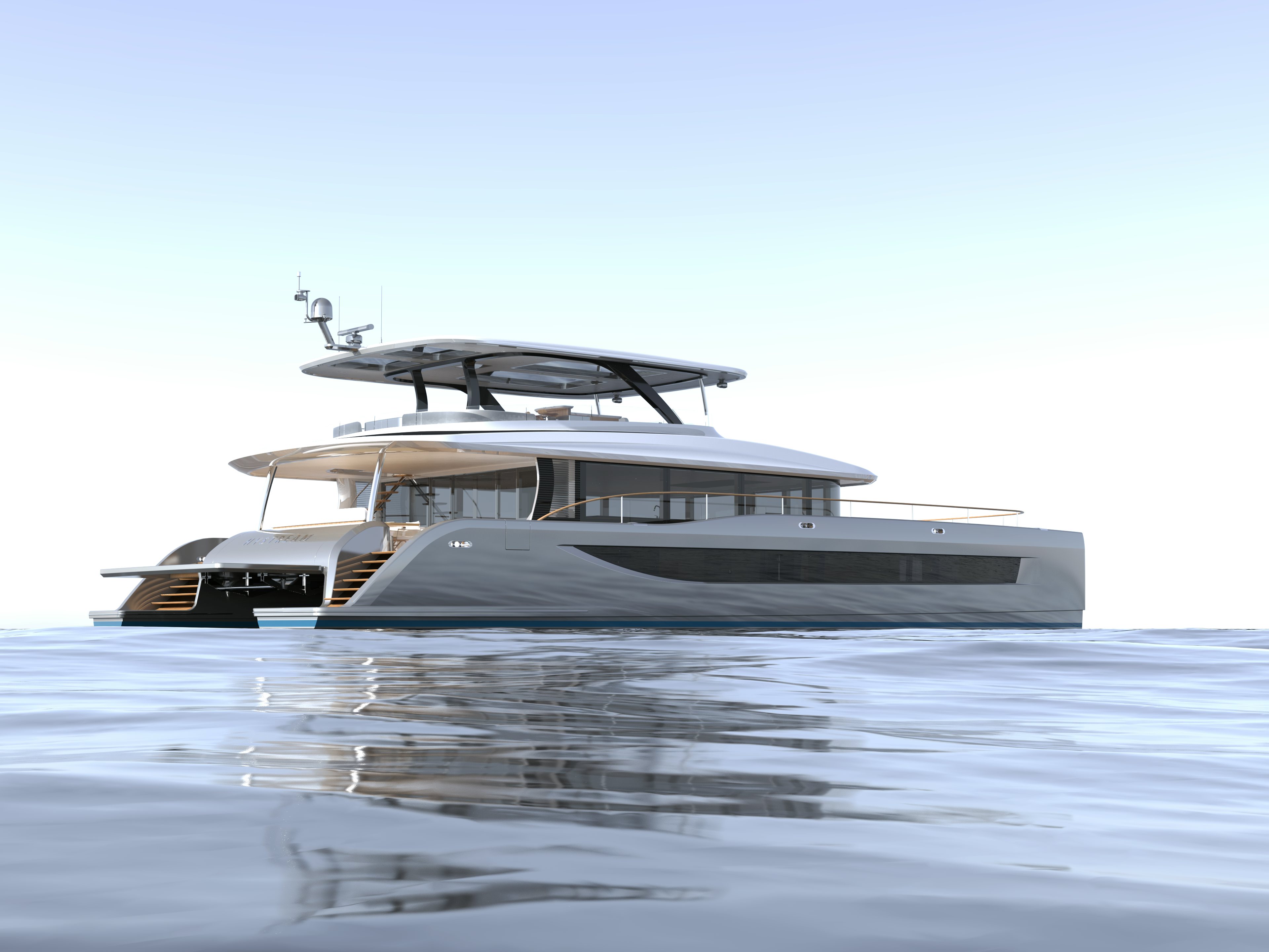 a boat on the water aboard HS 80 Yacht for Sale