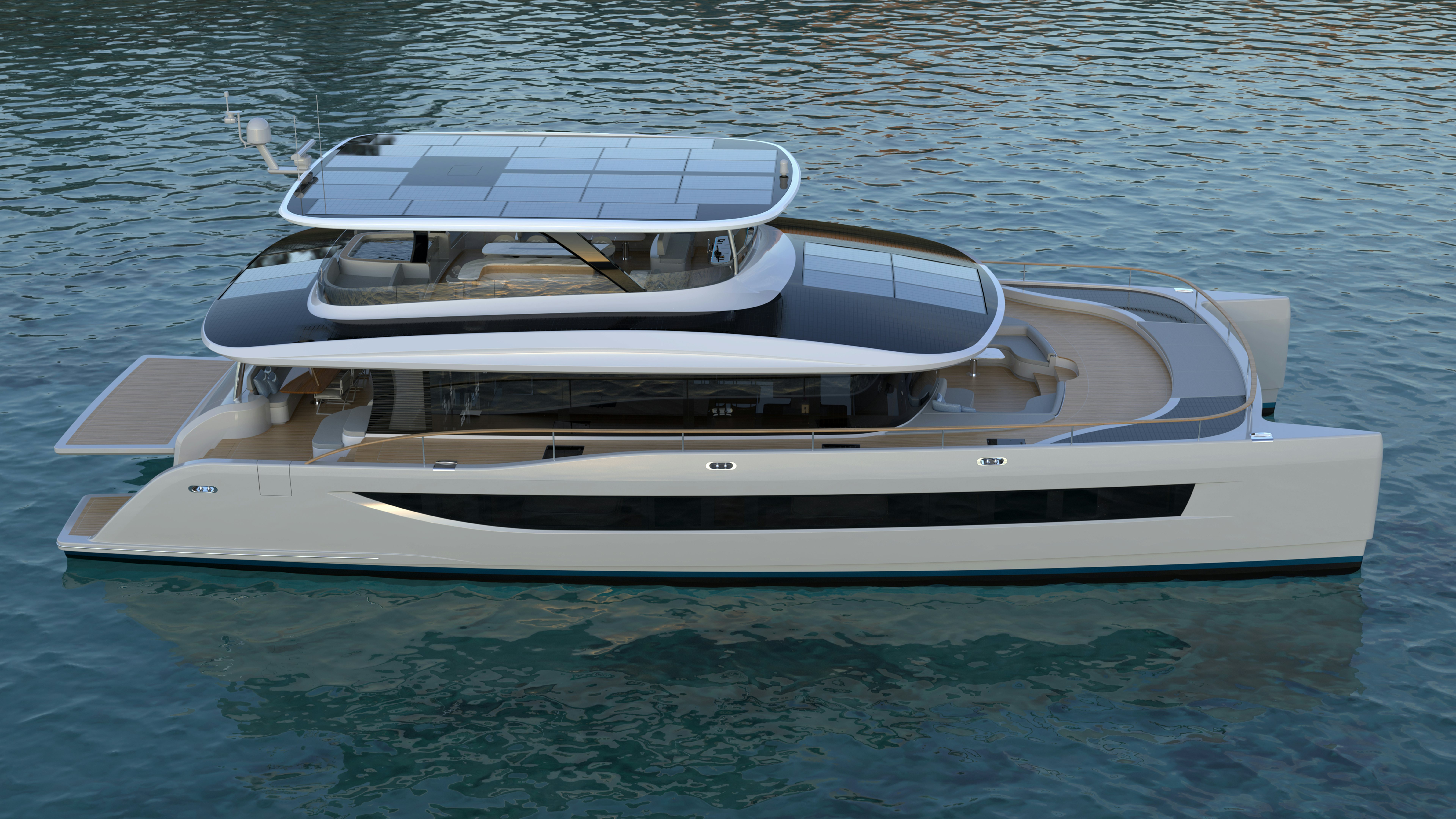 a boat on the water aboard HS 80 Yacht for Sale